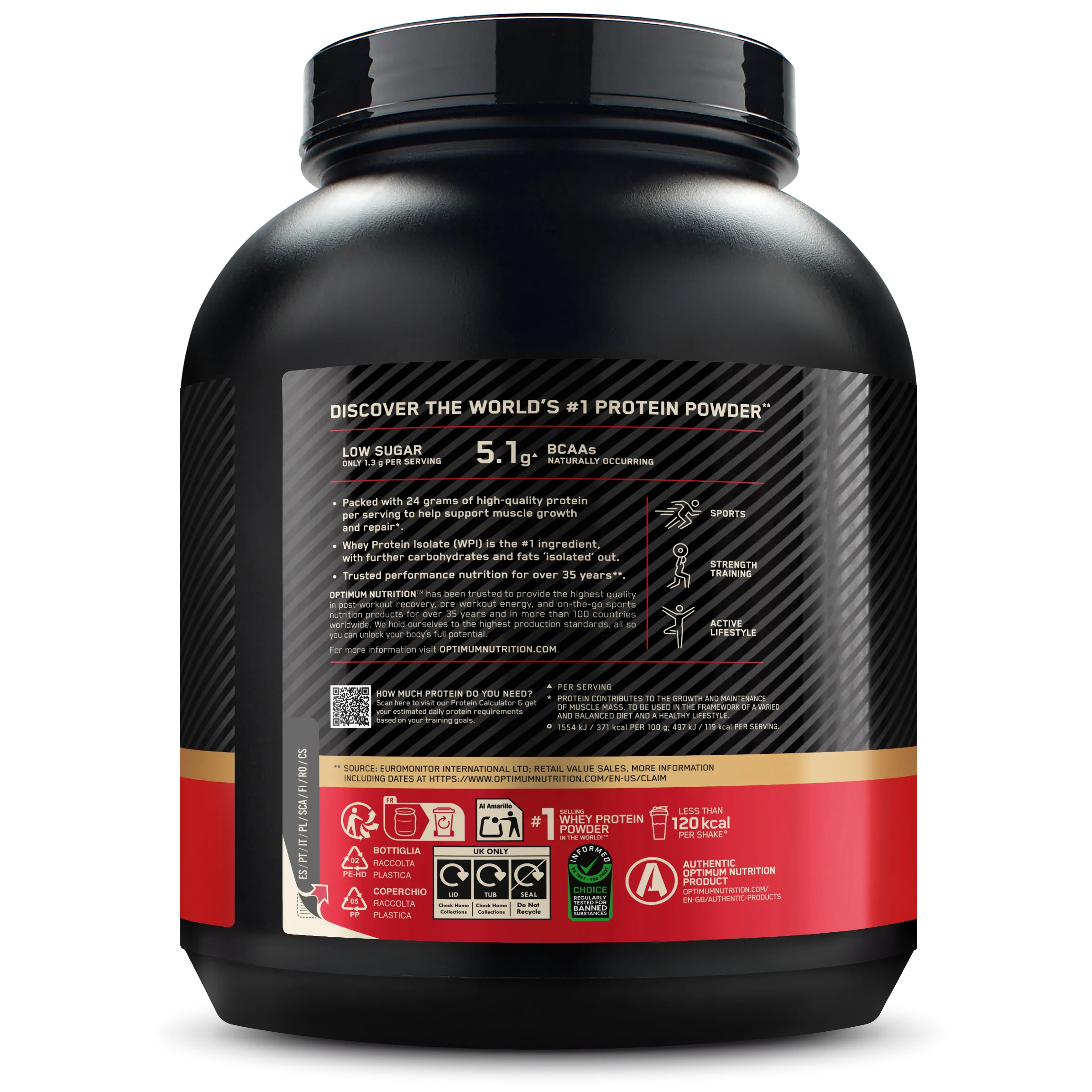 100% Whey Gold Standard (2040g) - Image 14