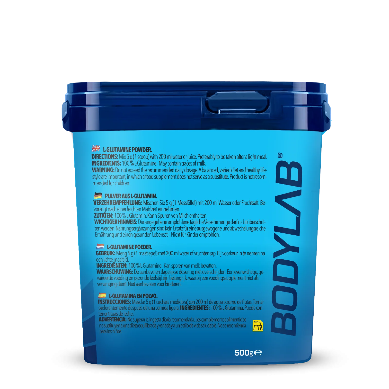 2 x Bodylab24 Glutamin Powder (elk 500g) - Image 3
