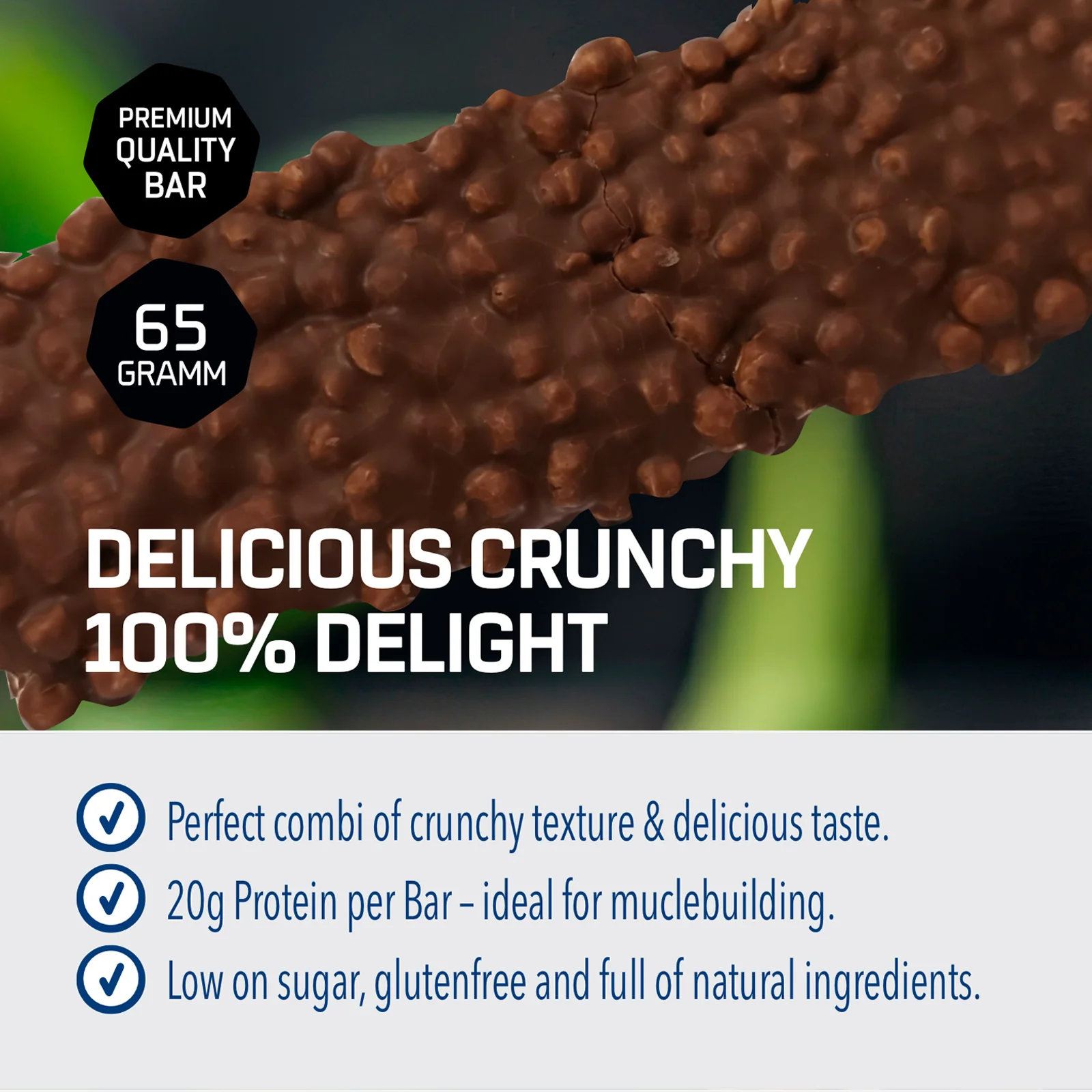2 x Crunchy Protein Bar Deluxe (je 12x65g) - Image 4