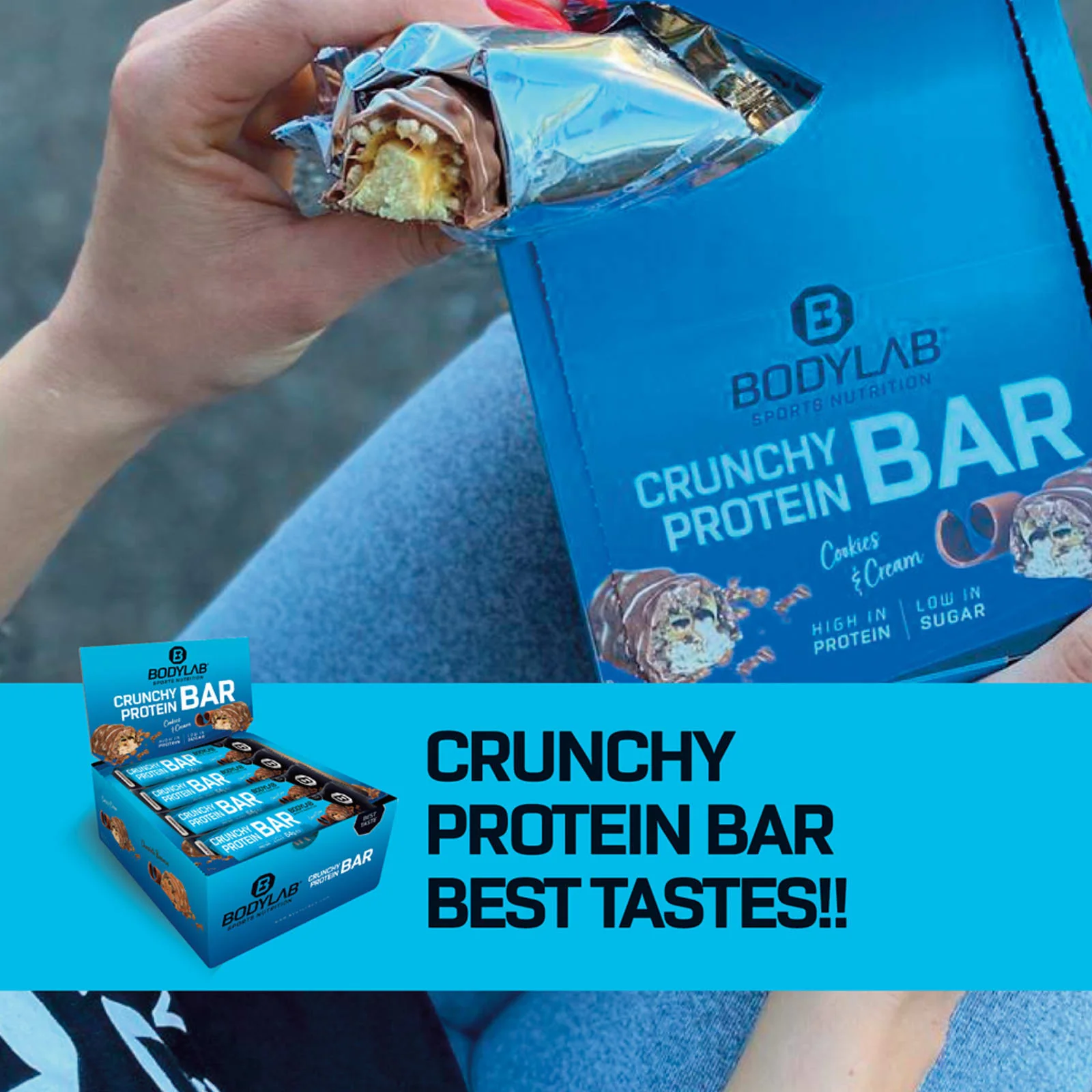 2 x Crunchy Protein Bar (12x64g elk) - Image 5