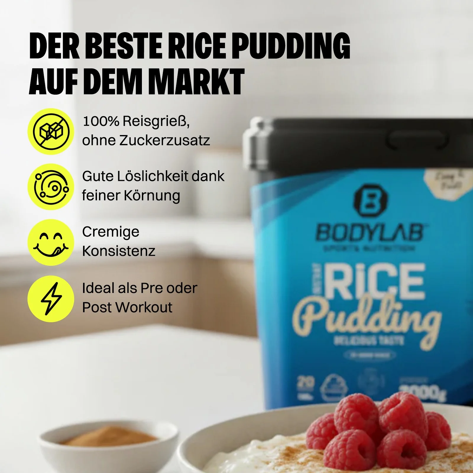 2 x Instant Rice Pudding (elk 2000g) - Image 2