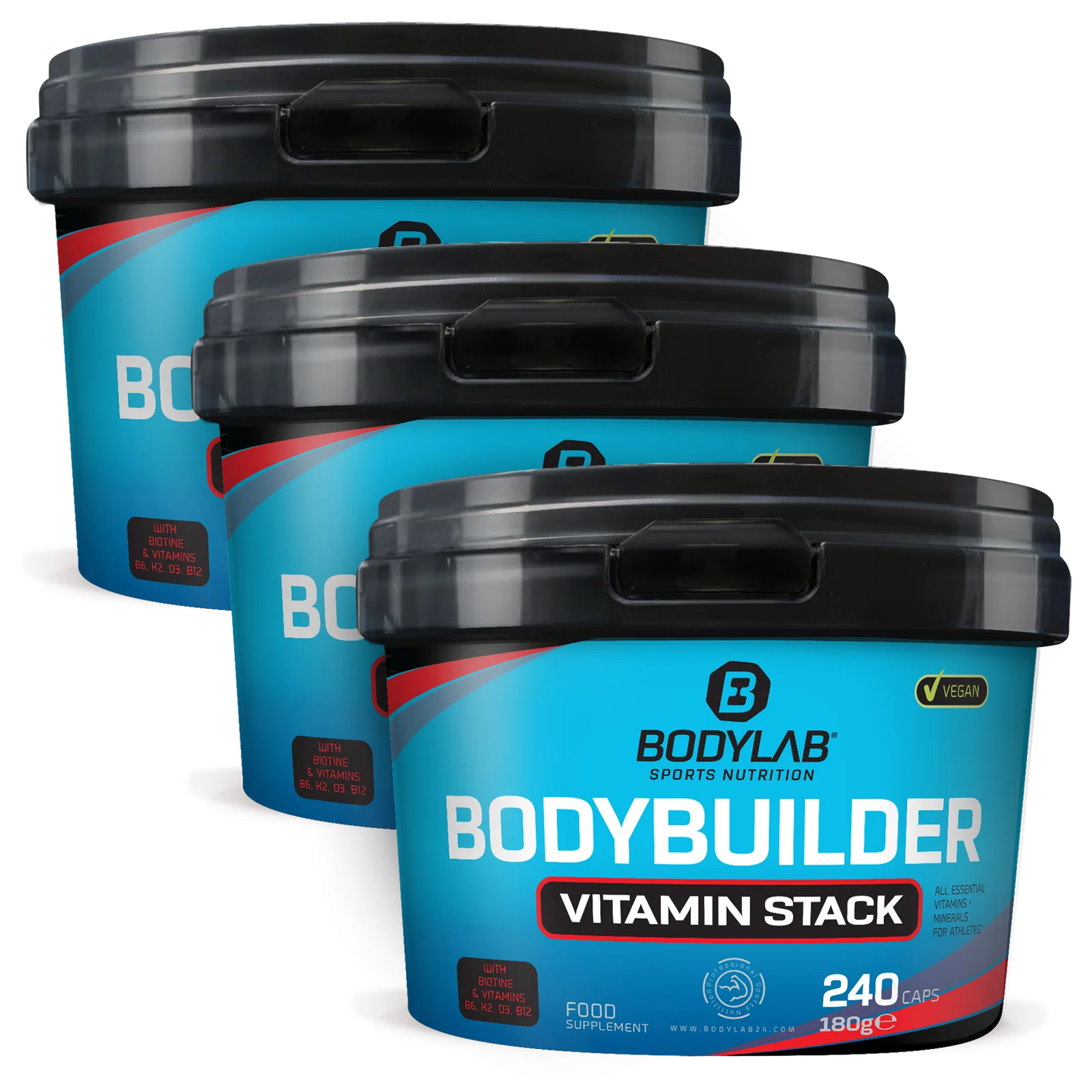 3 x Bodybuilder Vitamin Stack (elk 240 capsules)