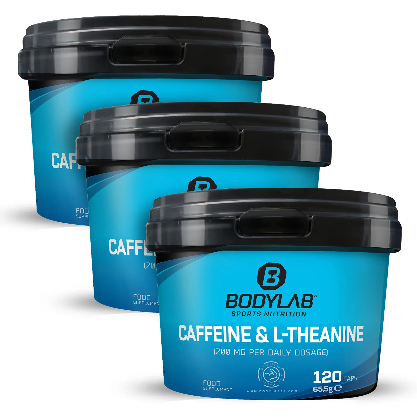 3 x Caffeine & L-Theanine (120 capsules)