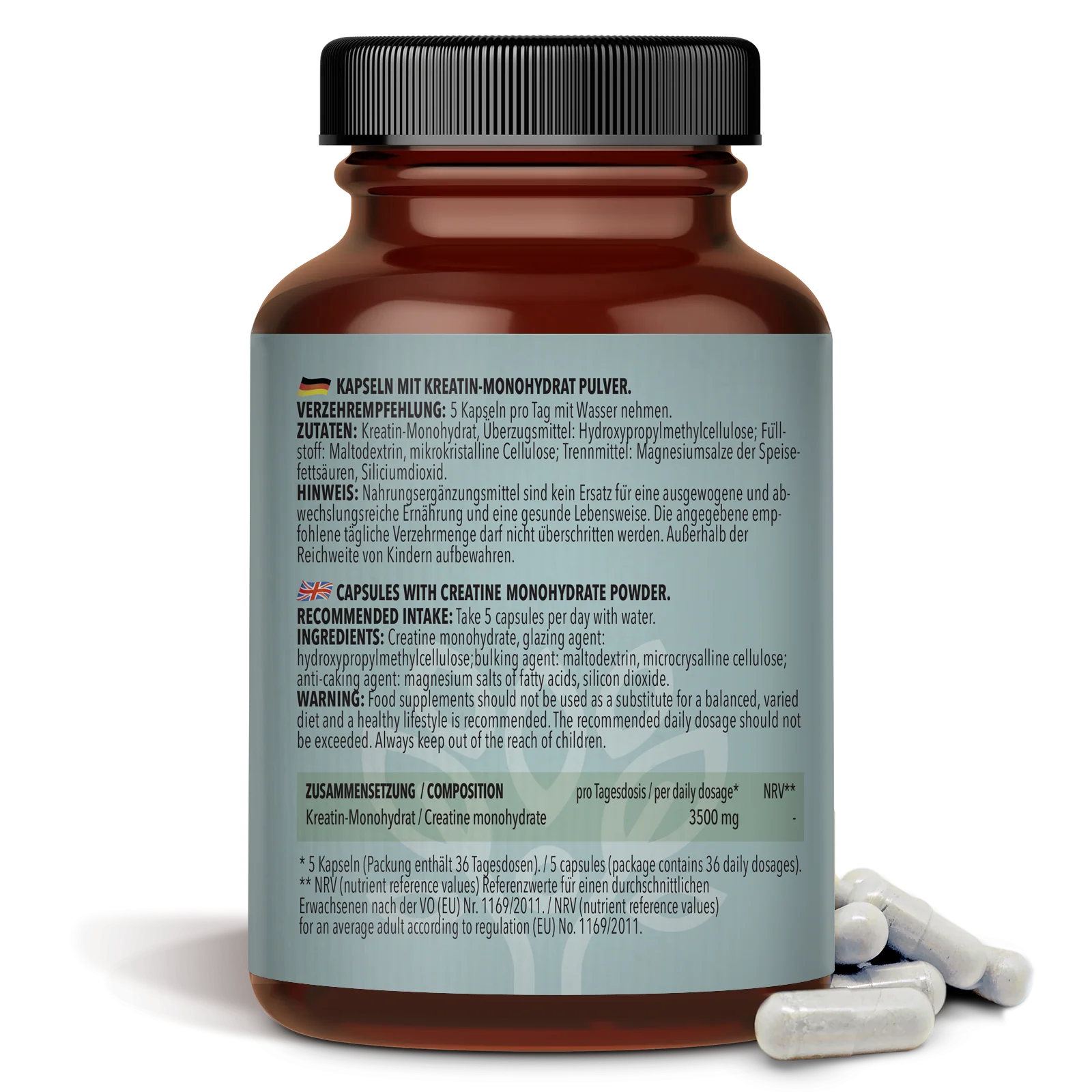 3 x Kreatin Monohydrat (3 x 180 Kapseln) - Image 6