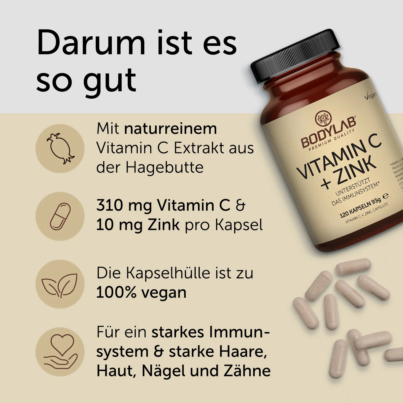 3 x Vitamin C + Zink (3 x 120 Kapseln) - Image 2