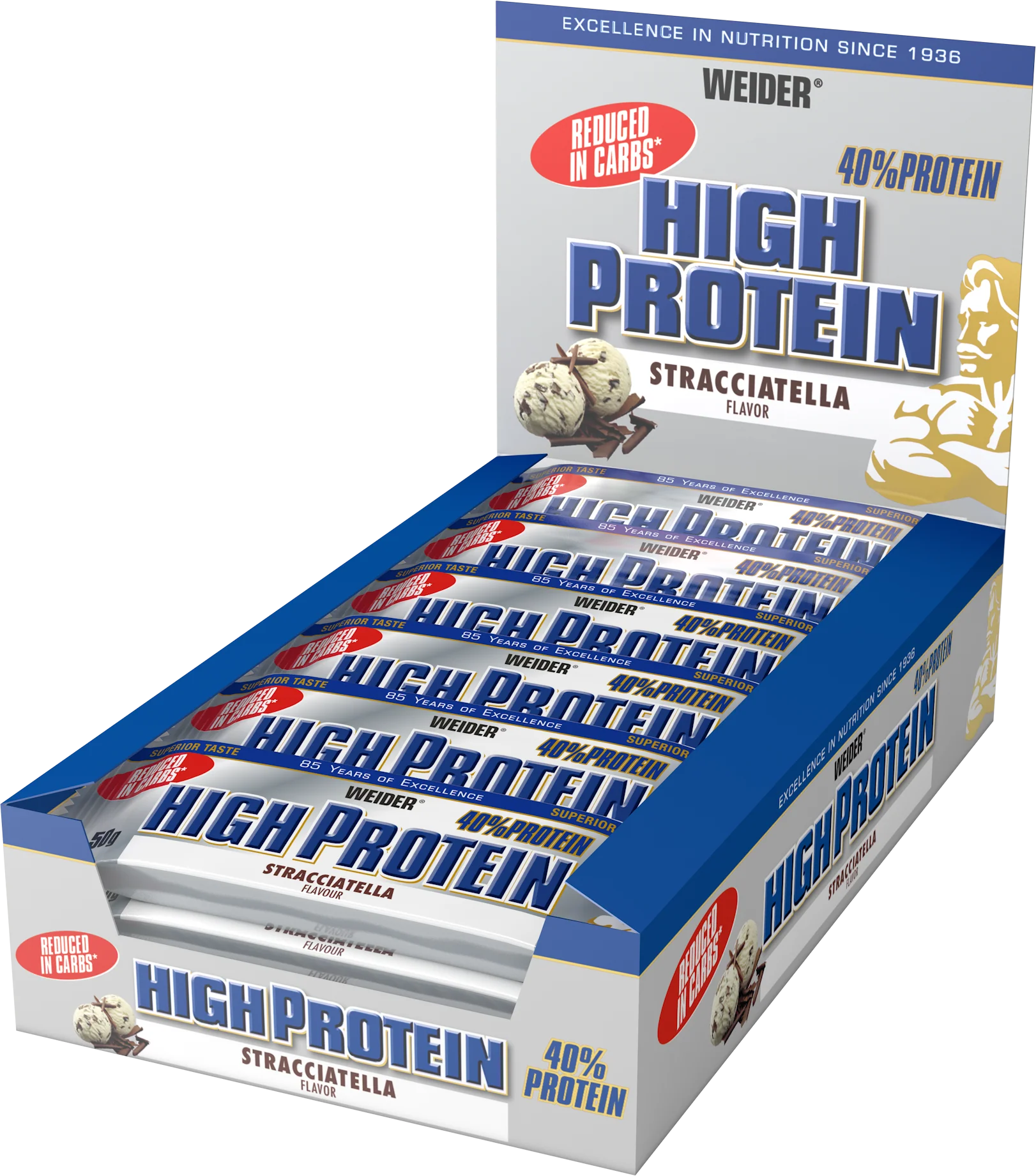 40% Low Carb High Protein Bar (24x50g) - Image 5