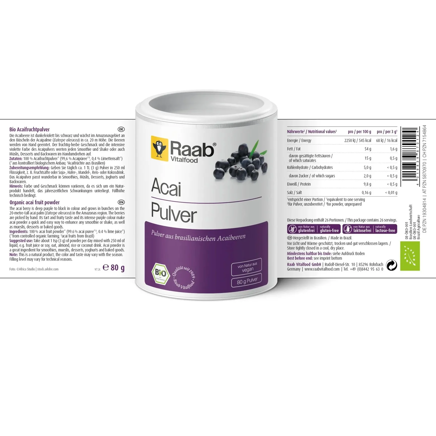 Bio Acai Powder (80g) - Image 2