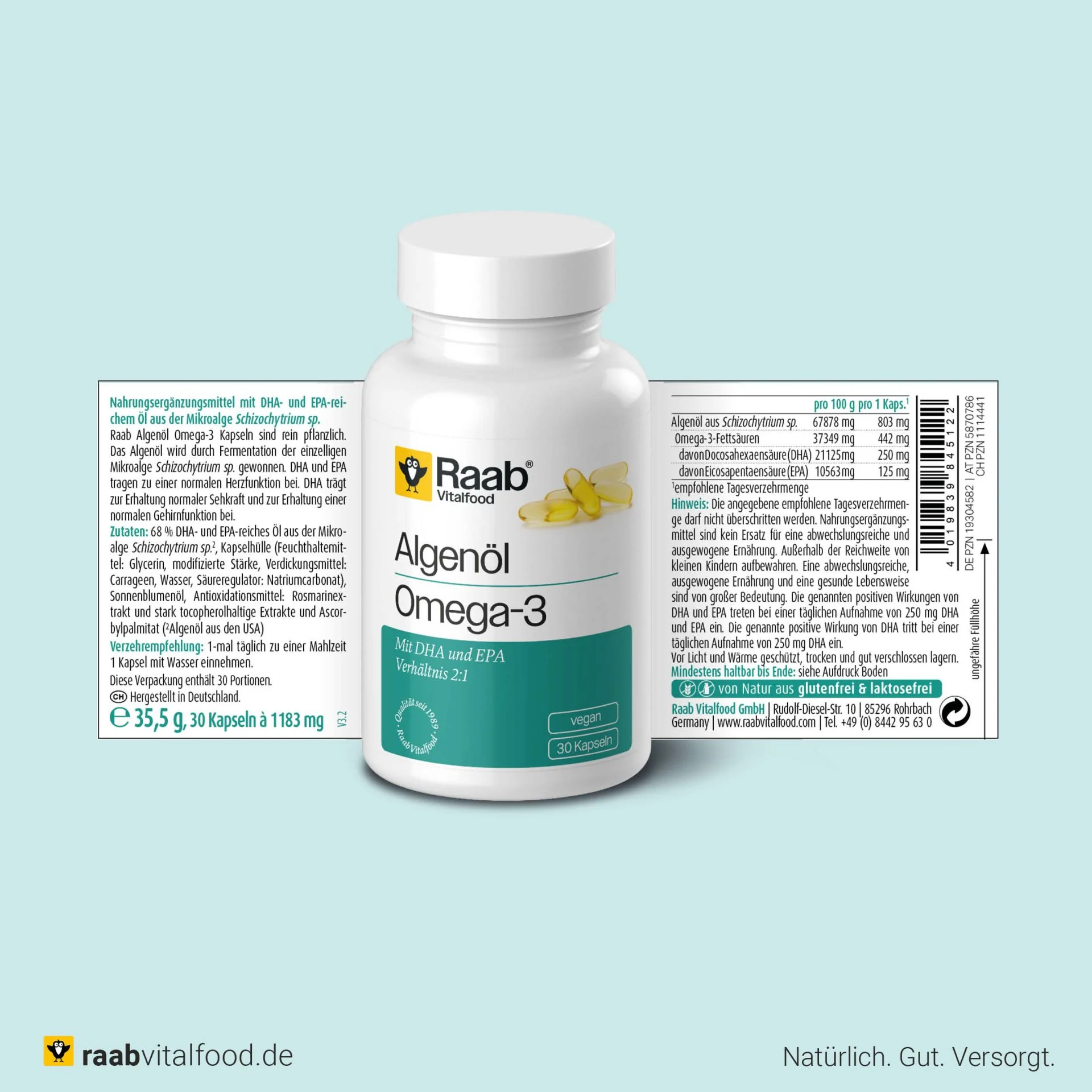 Algae Oil Omega-3 (30 capsules) - Image 2