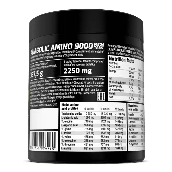 Anabolic Amino 9000 Mega tabs (300 caps) - Image 2
