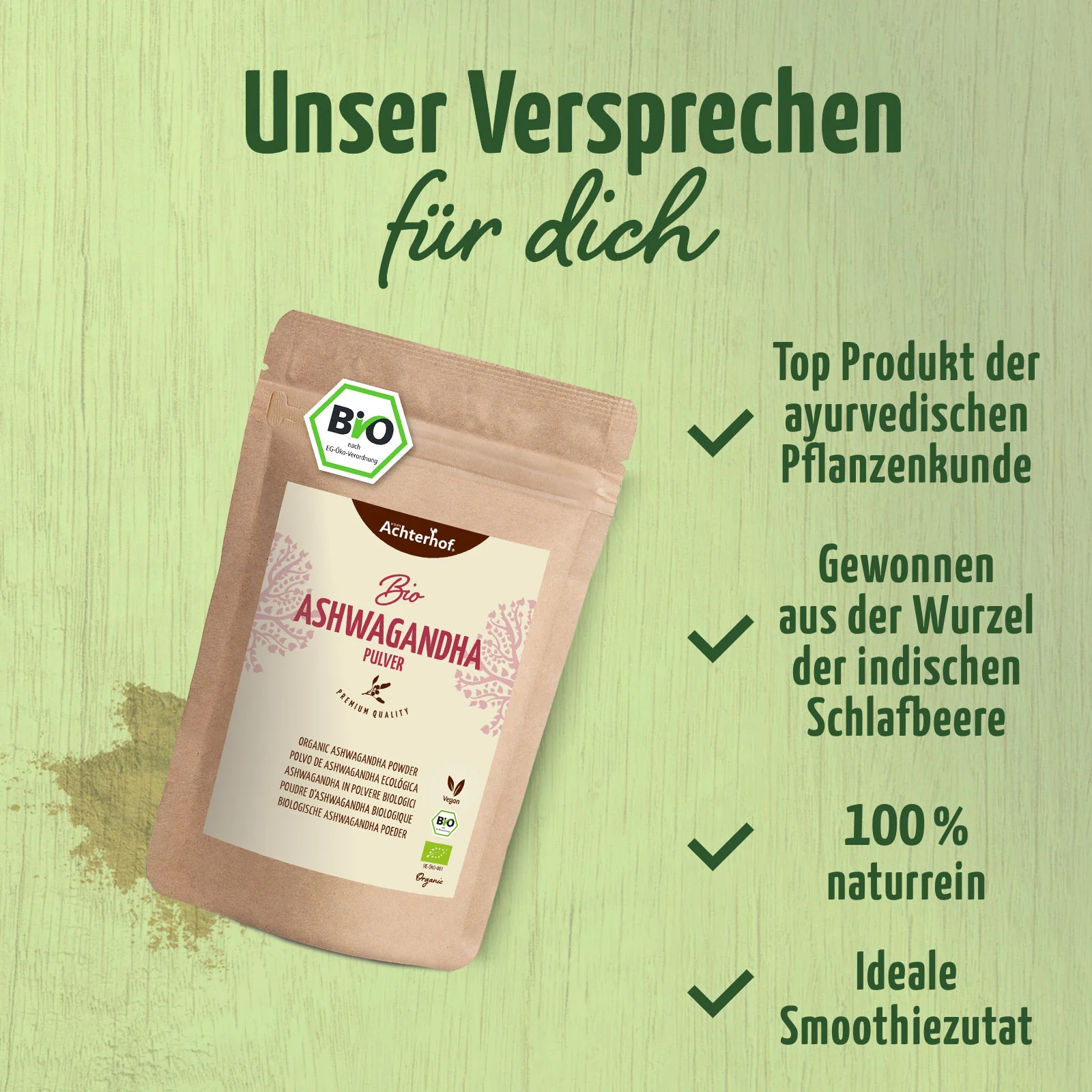 Ashwagandha Pulver Bio (1000g) - Image 4