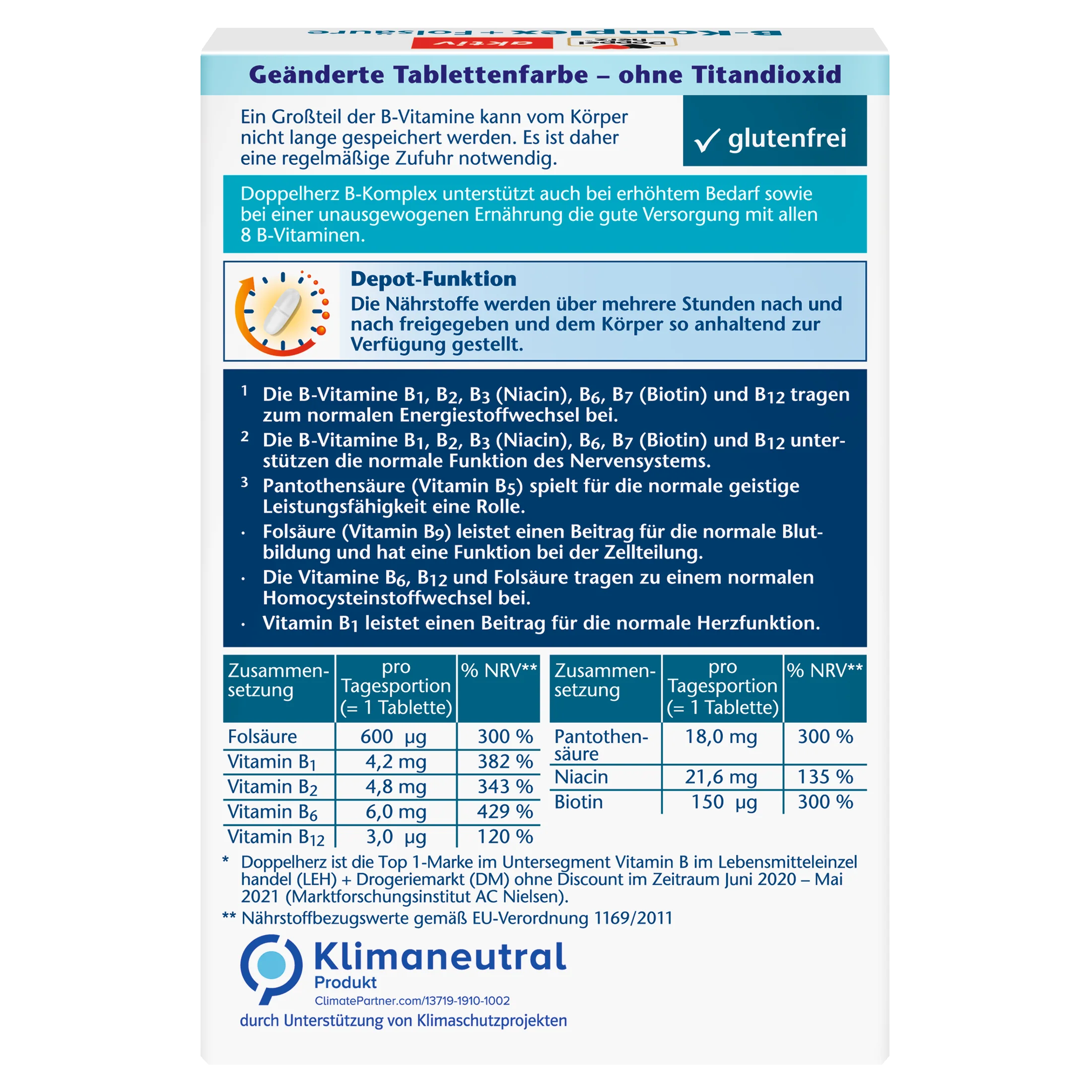 B-complex + Folic acid Depot (45 tabletten) - Image 2