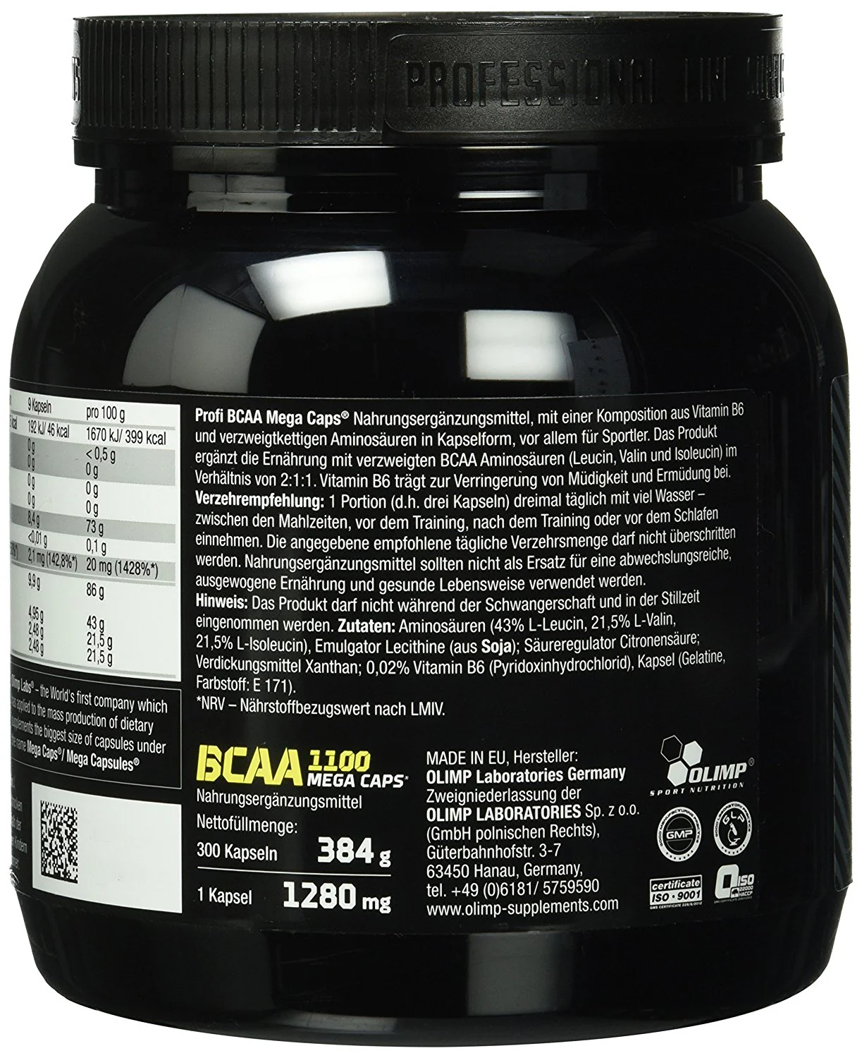 BCAA Mega caps 1100 (300 caps) - Image 3