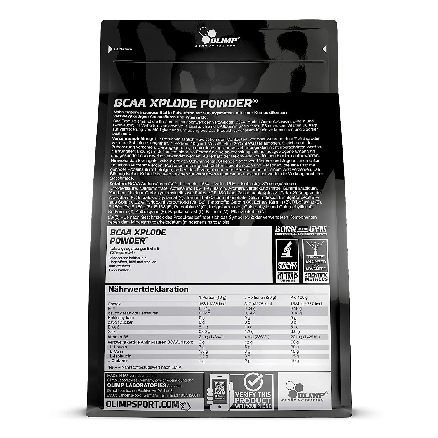 BCAA Xplode Powder (1000g) - Image 2