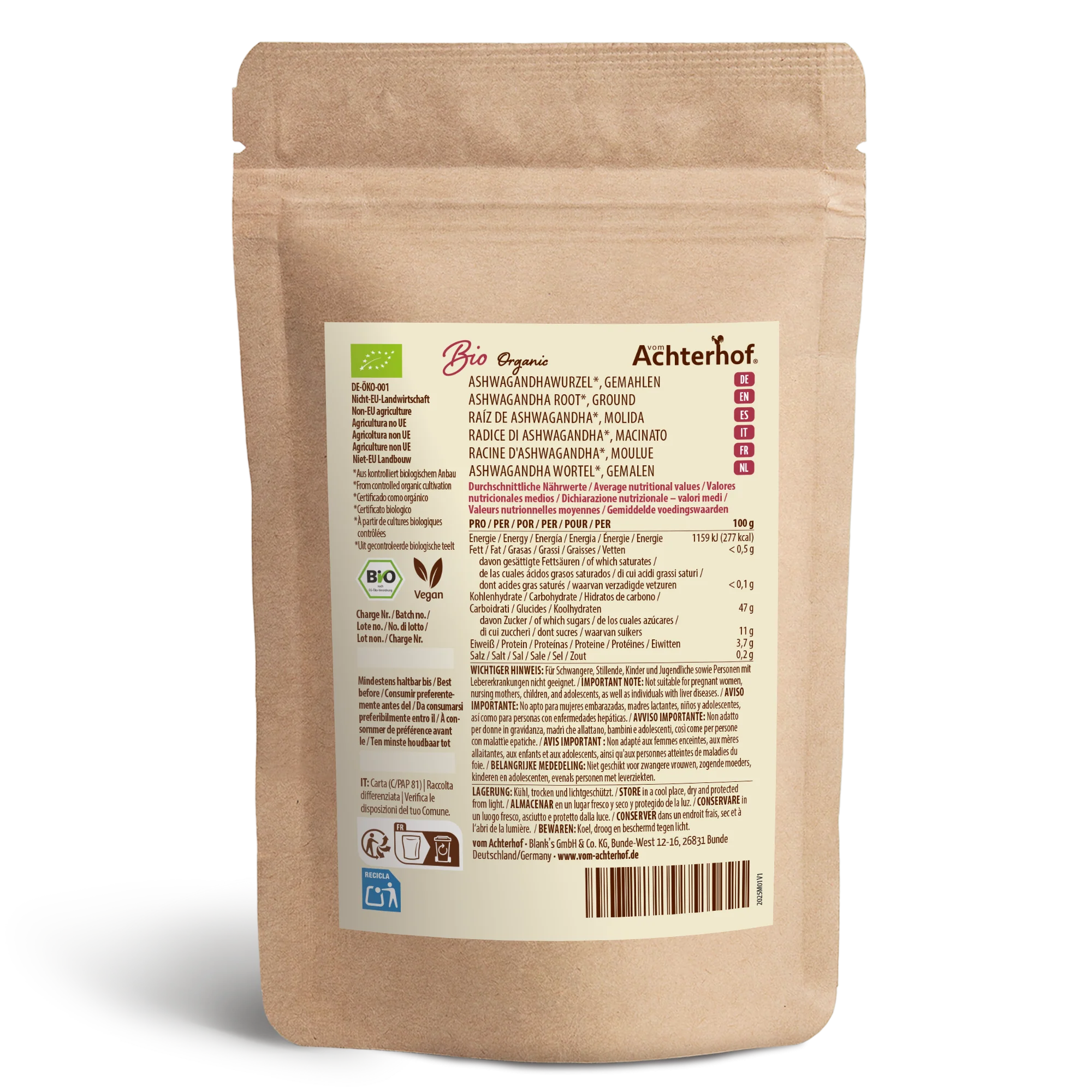 Ashwagandha Pulver Bio (500g) - Image 5