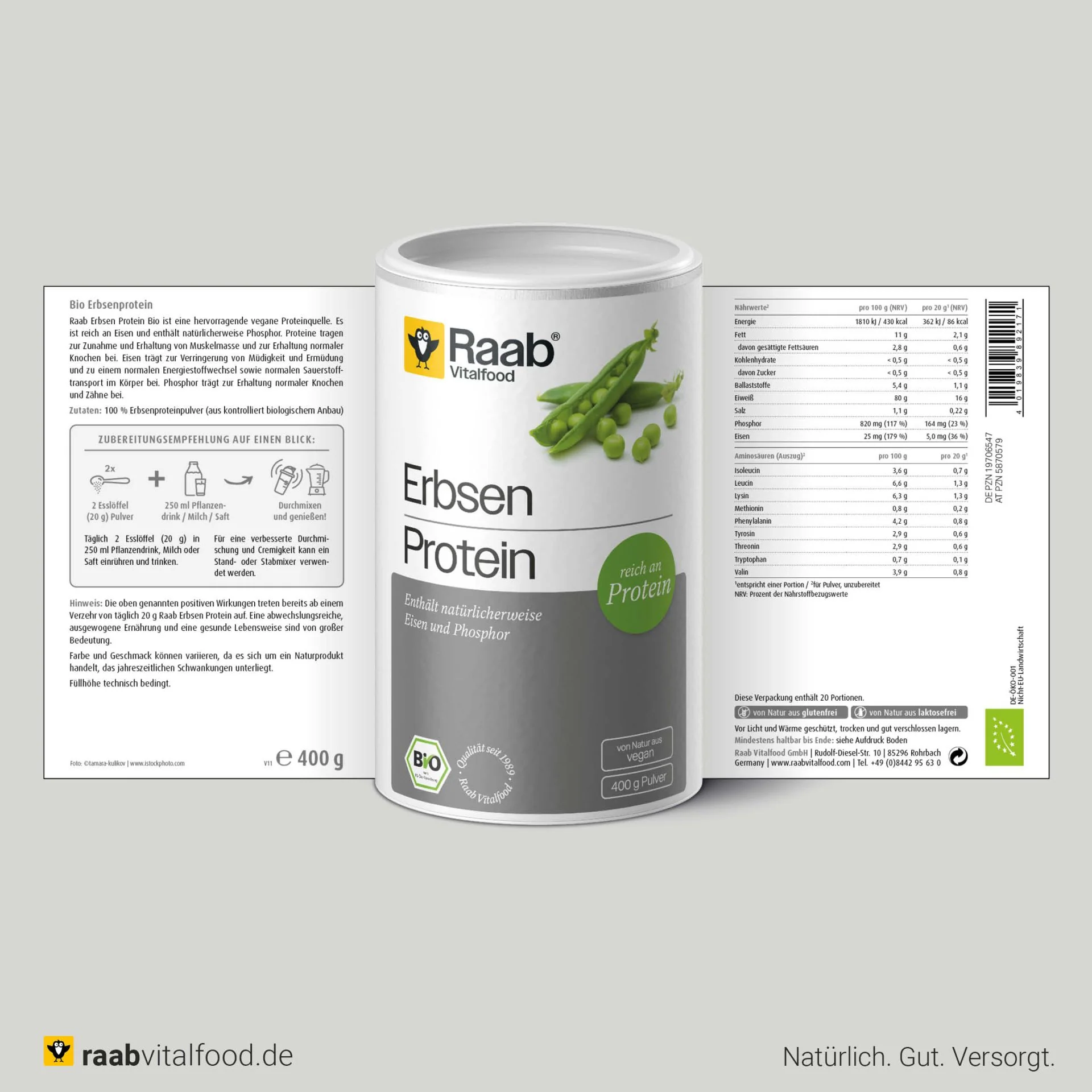Organic Pea Protein Powder (300g) - Image 2
