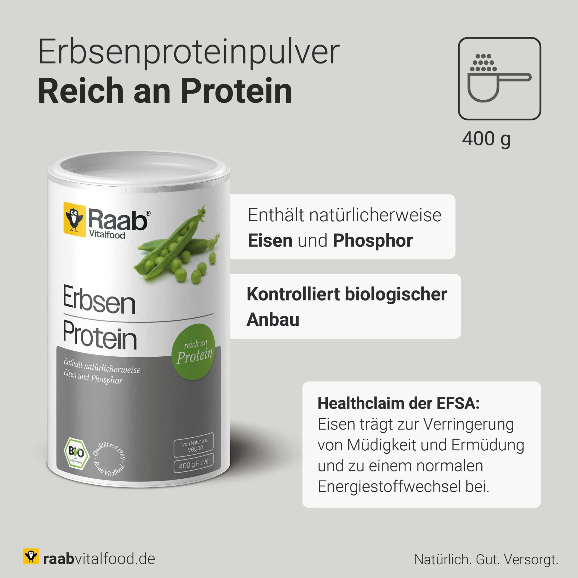 Organic Pea Protein Powder (300g) - Image 3