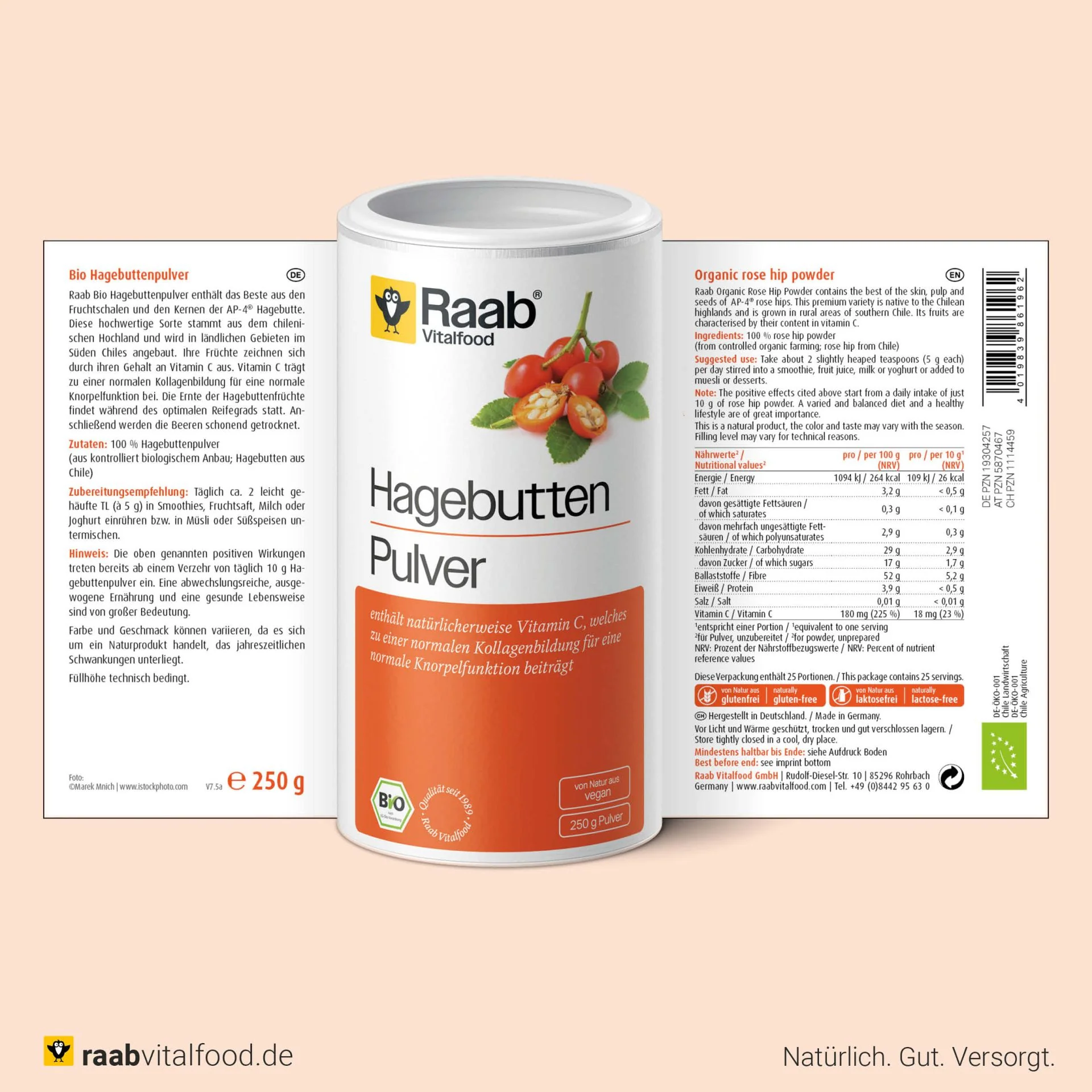 Organic Rosehip-Powder Value pack (250g) - Image 2