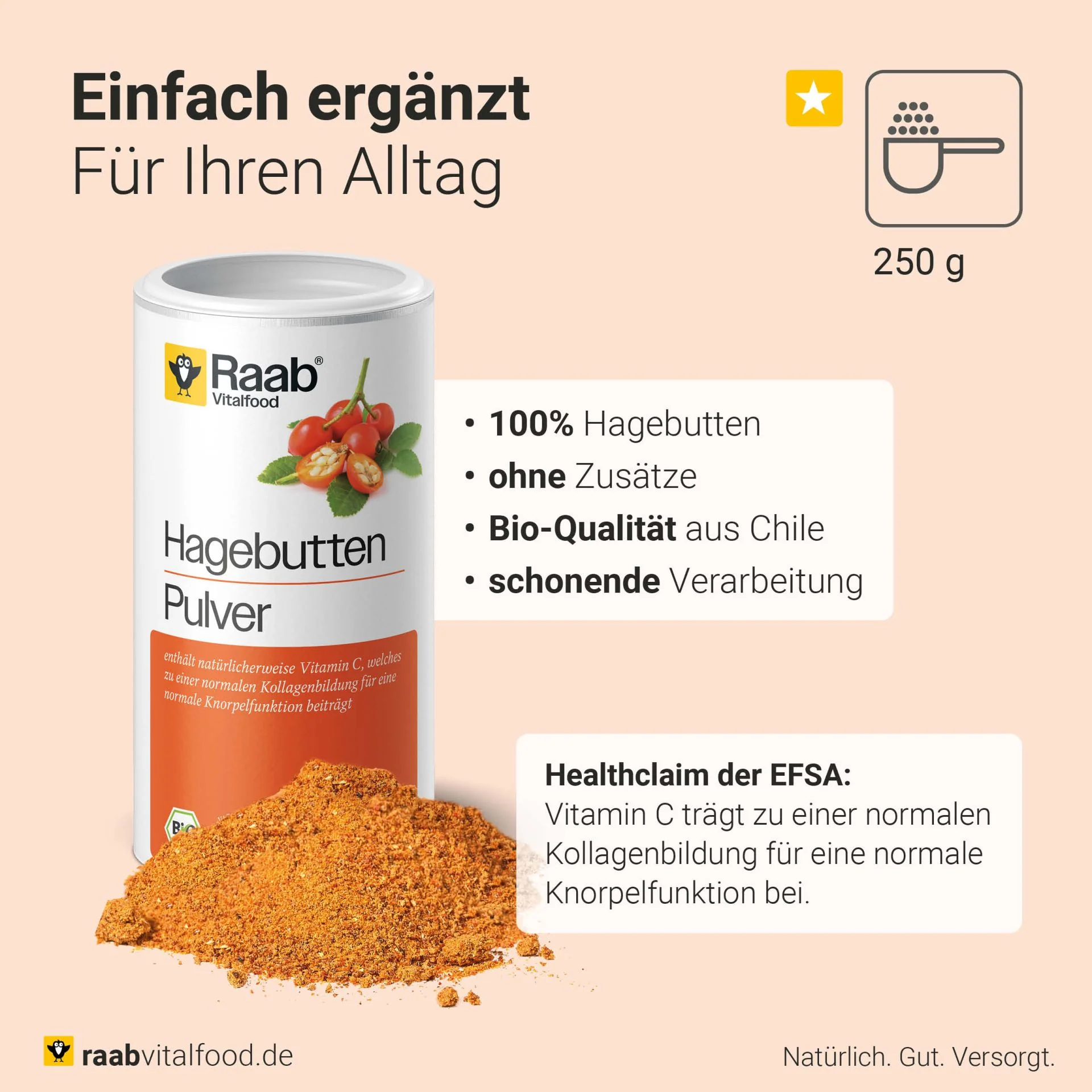 Organic Rosehip-Powder Value pack (250g) - Image 3