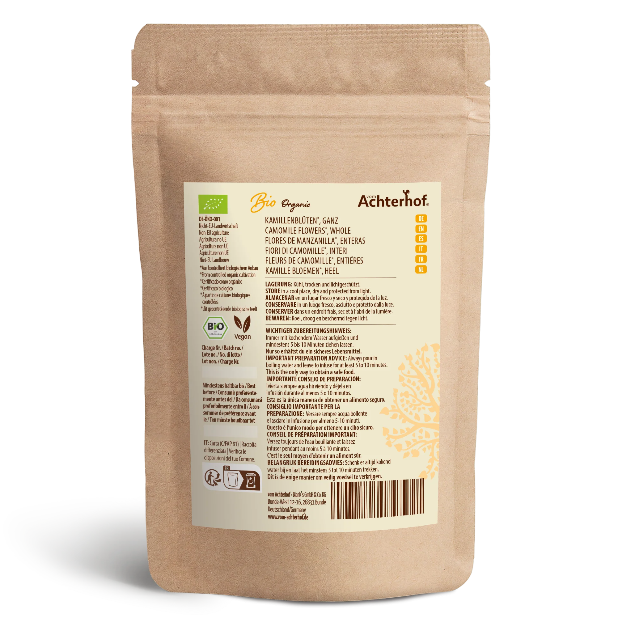 Kamillenblüten ganz Bio (500g) - Image 2