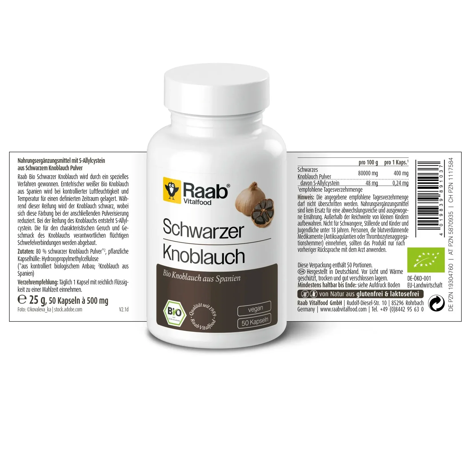 Organic Black Garlic (50 capsules) - Image 2