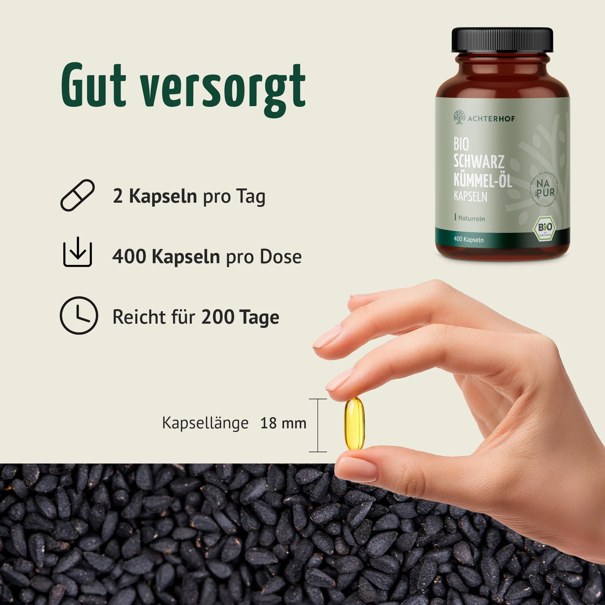 Bio Schwarzkümmel-Öl Kapseln (400 Kapseln) - Image 6