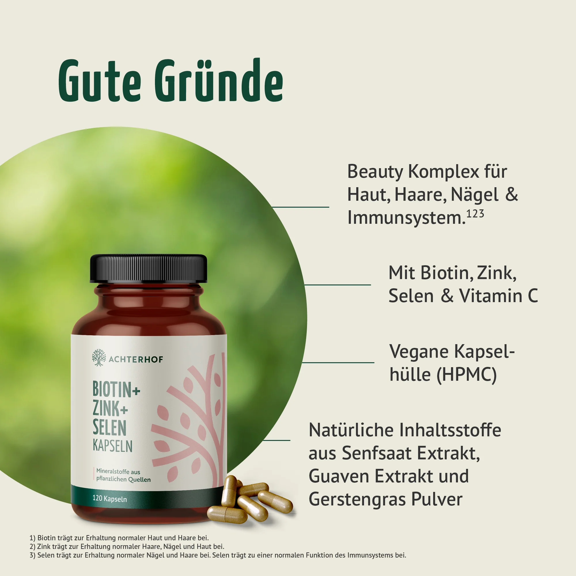 Biotin+Zink+Selen Kapseln (120 Kapseln) - Image 2