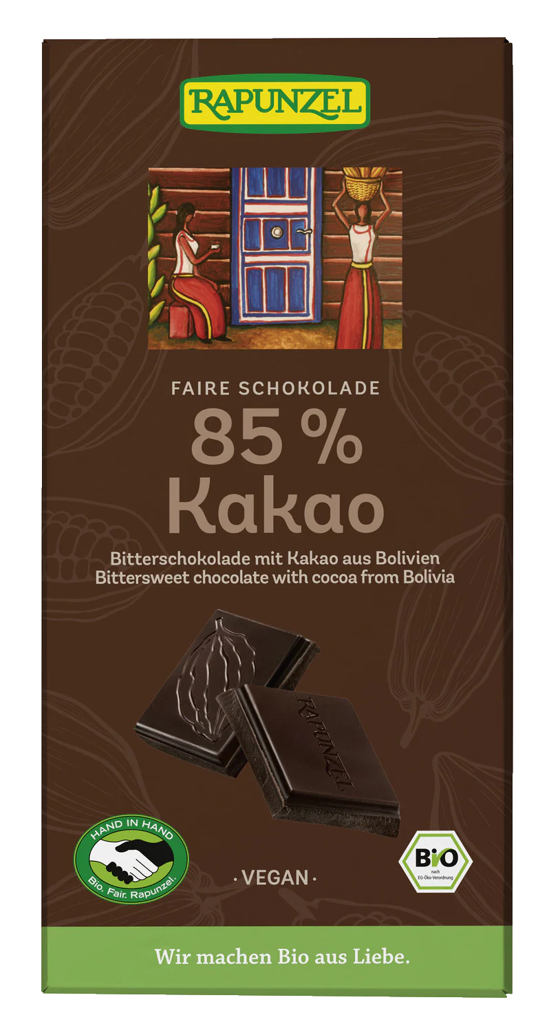 Bitterschokolade 85% Kakao bio (80g)