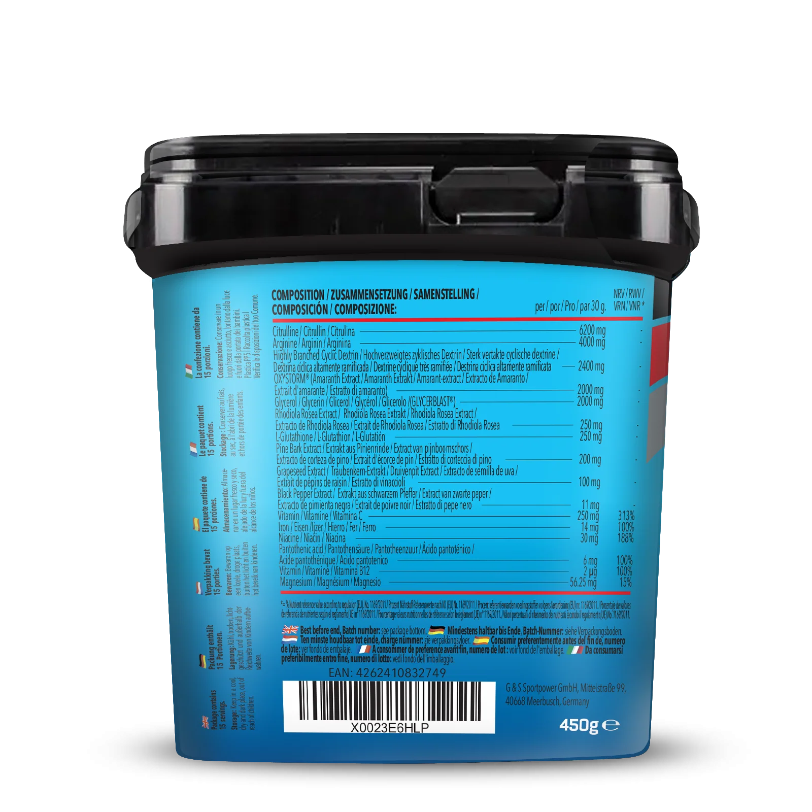 Bodybuilder Pump Pre Workout (450g) - Image 10