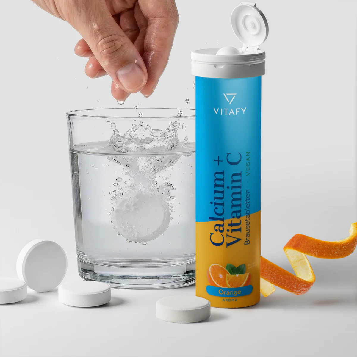 Calcium + Vitamine C - Orange (20 bruistabletten) - Image 2