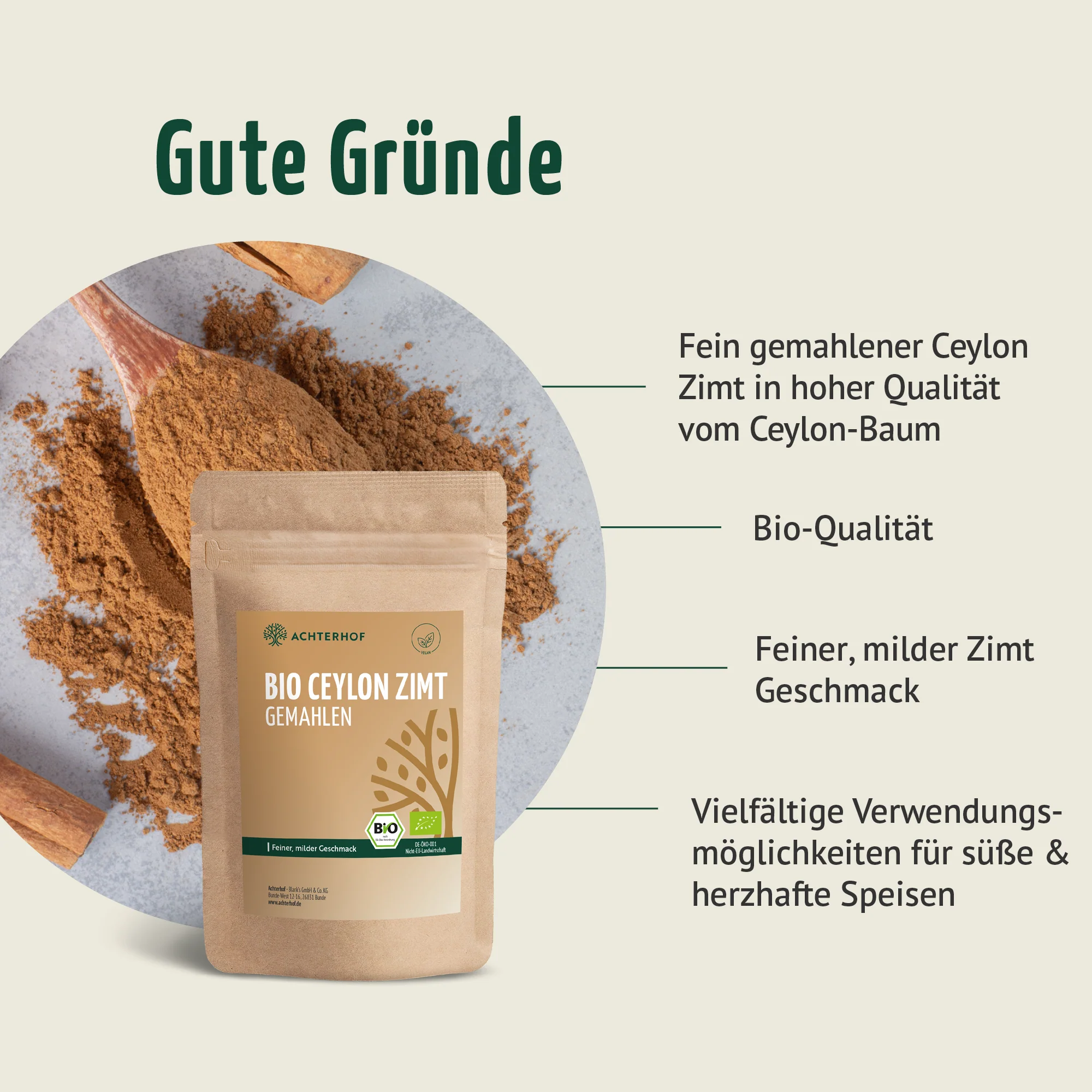 Bio Ceylon Zimt gemahlen (250g) - Image 5