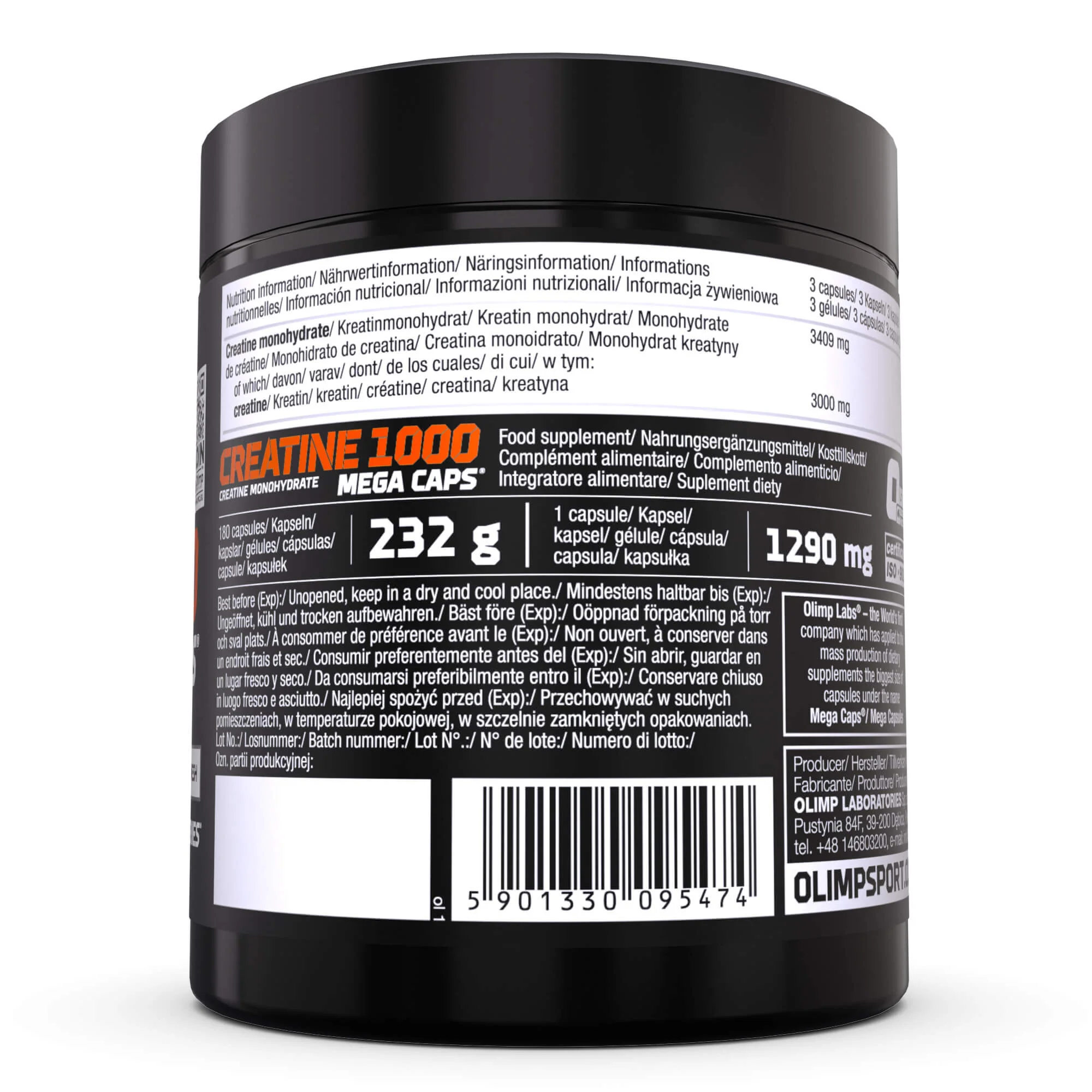 Creatine 1000 Mega Caps (180 Kapseln) - Image 2