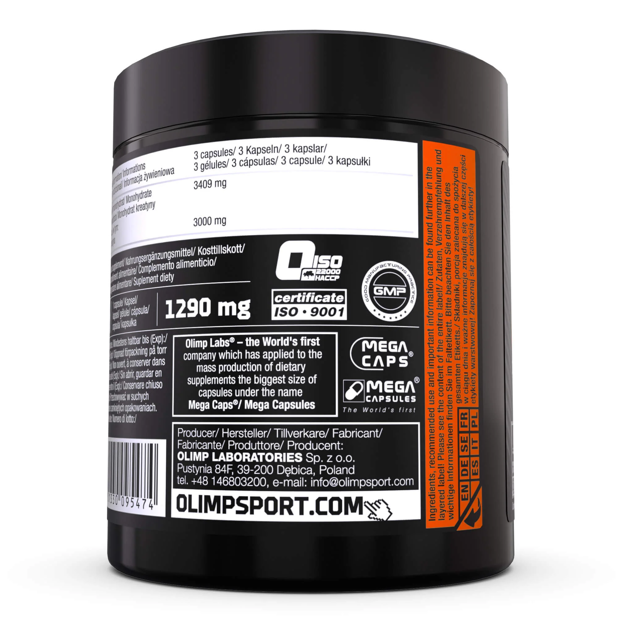 Creatine 1000 Mega Caps (180 Kapseln) - Image 3