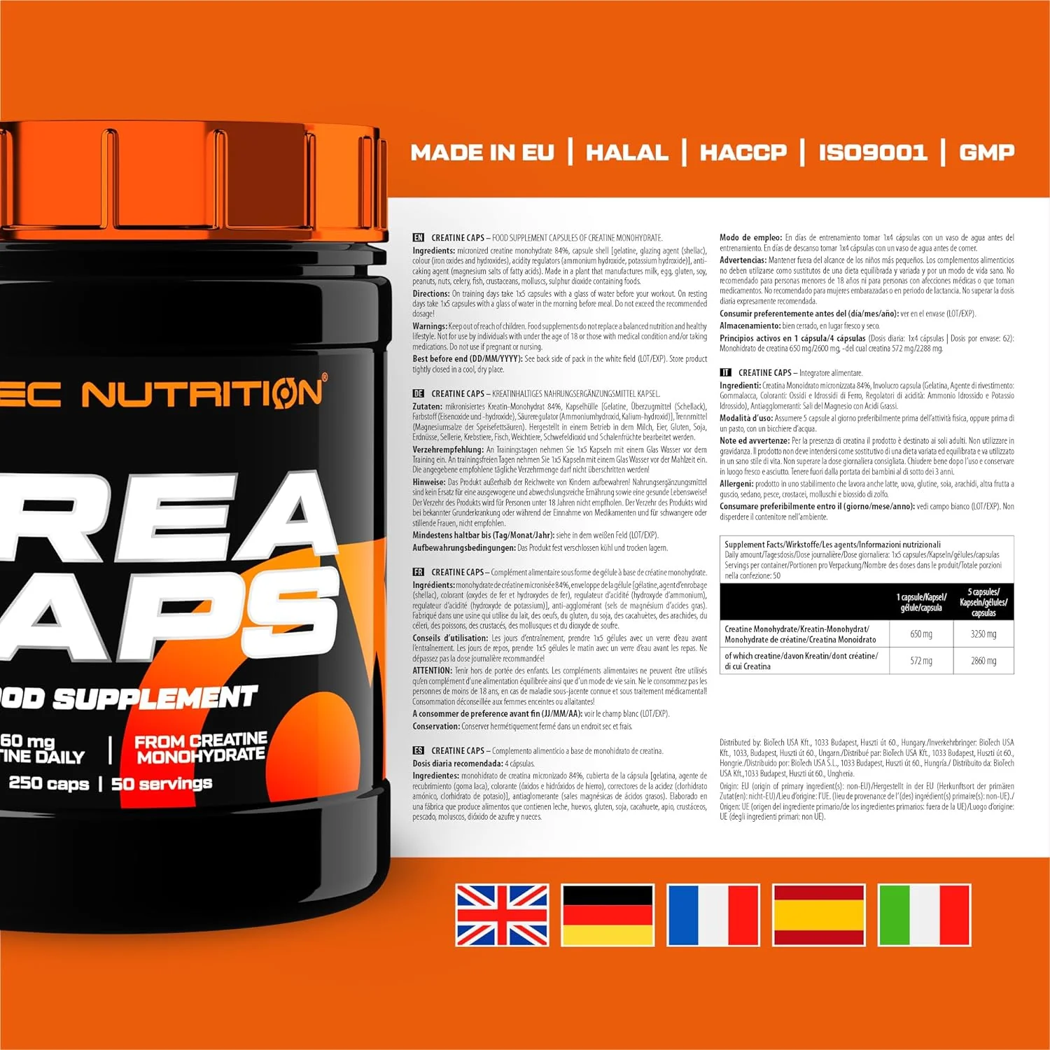 Creatine caps (250 caps) - Image 5