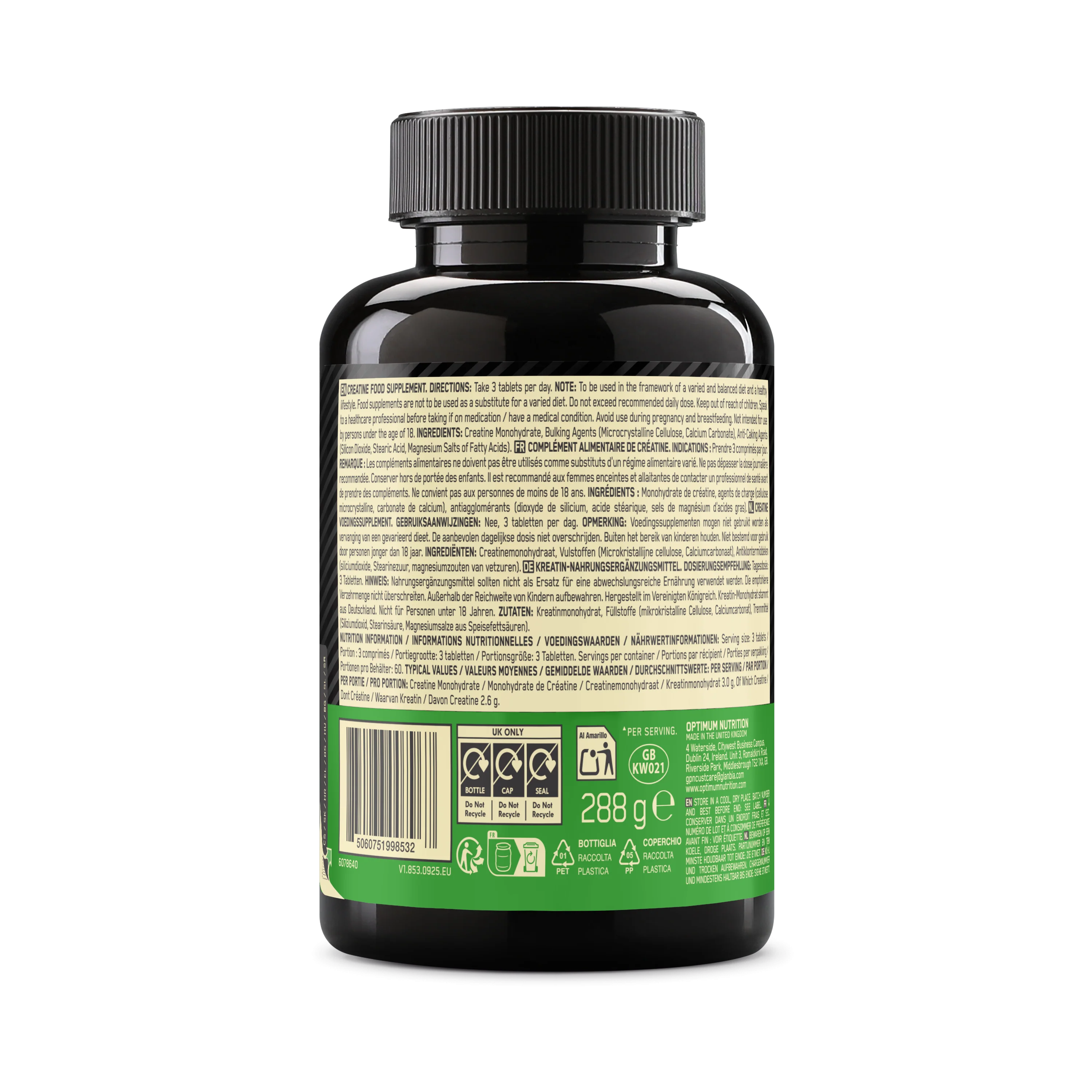 Creatine Monohydrate (180 Tabletten) - Image 2