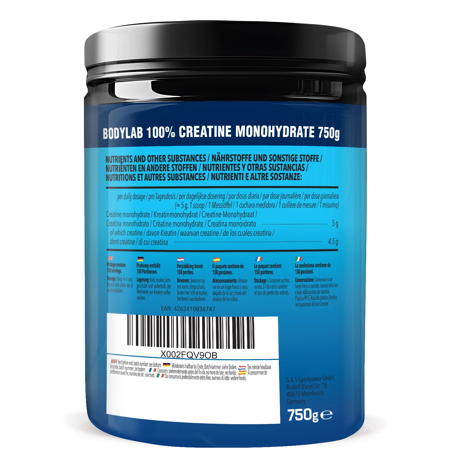 Creatine Monohydrate Powder (750g) - Image 2
