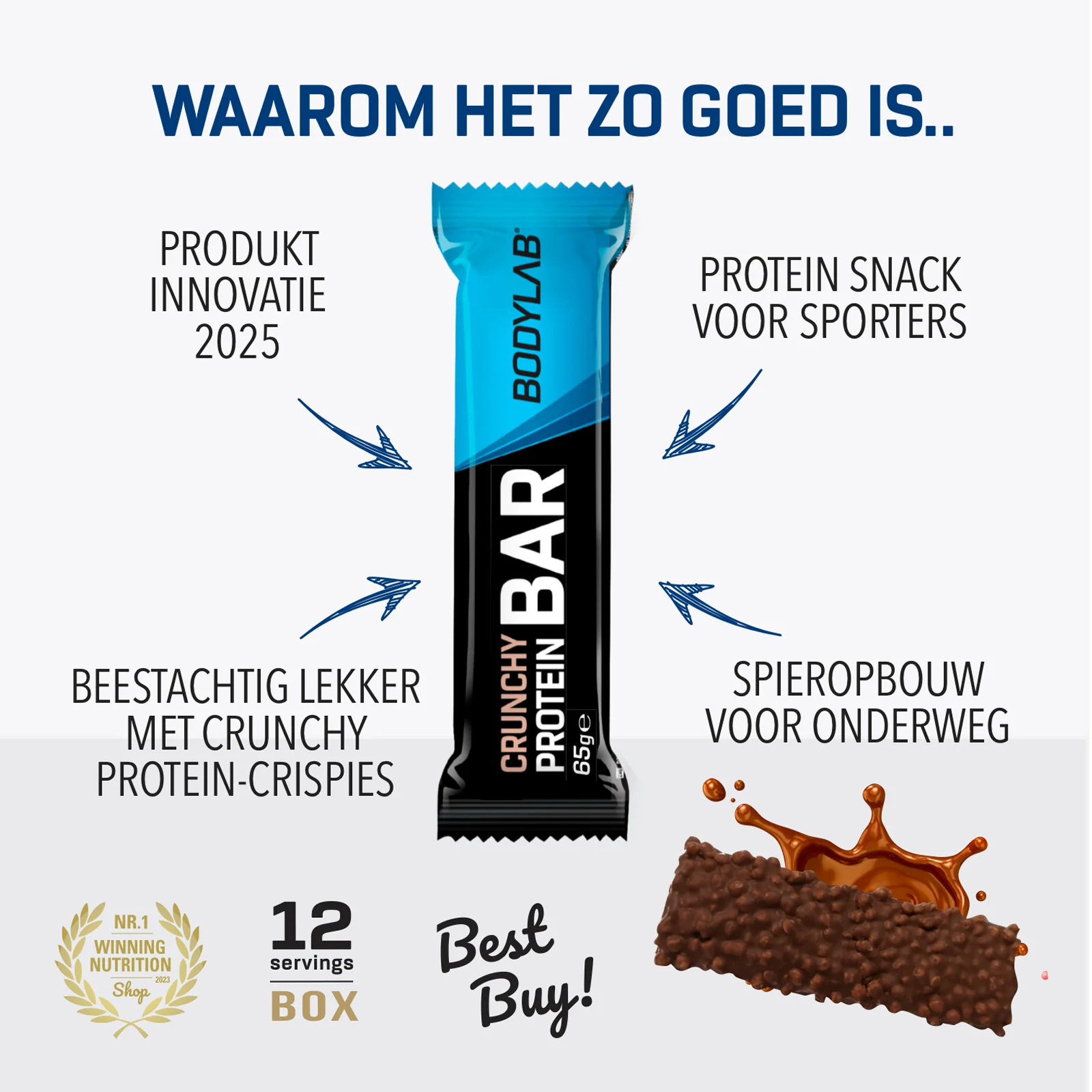 Crunchy Protein Bar Deluxe (12x65g) - Image 13