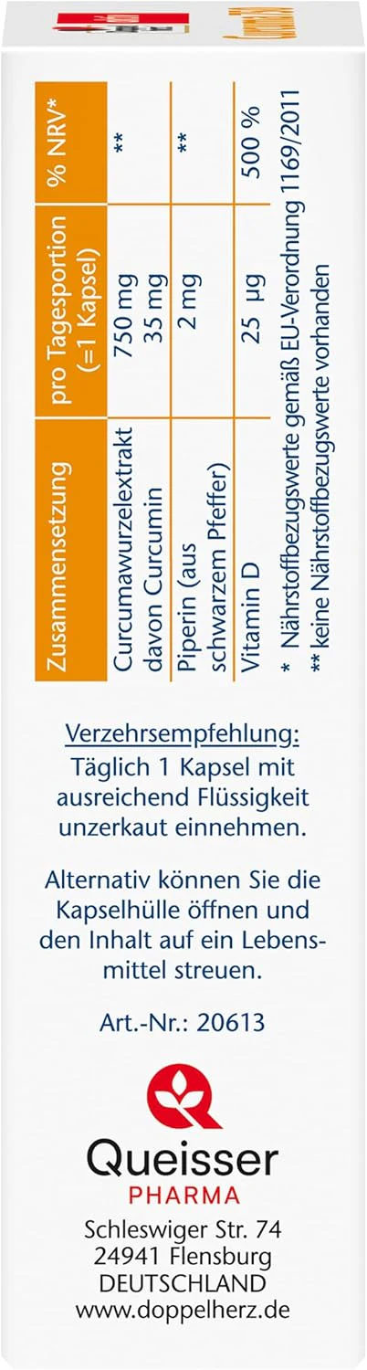 Curcuma 750 mit Curcumin + Vitamin D3 1000 I.E. (30 Kapseln) - Image 3