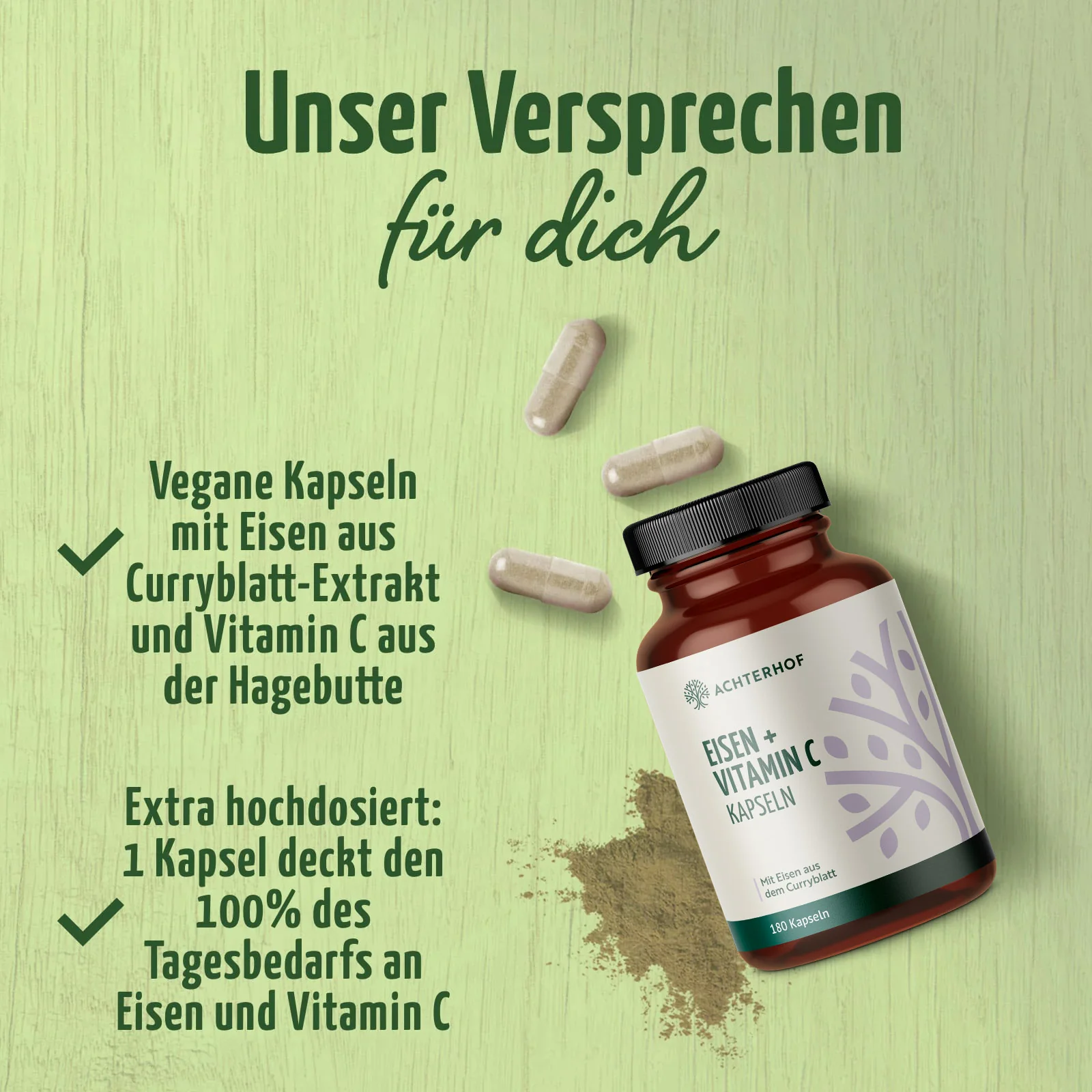 Eisen + Vitamin C Kapseln (180 Kapseln) - Image 2