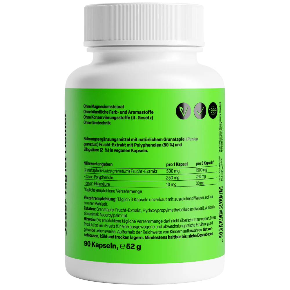 Pomegranate 500mg (90 capsules) - Image 2