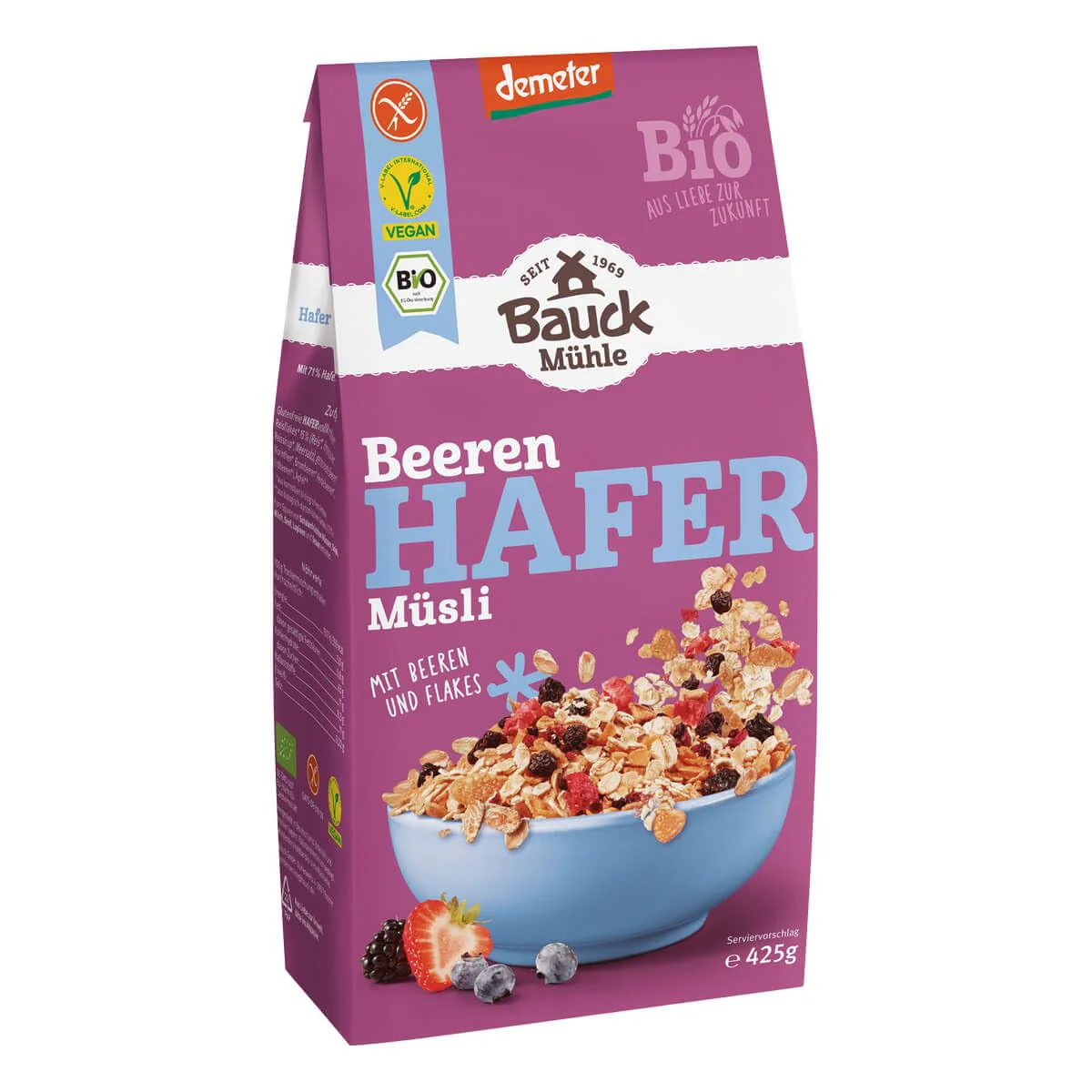 Hafermüsli mit Beeren glutenfrei bio (425g)