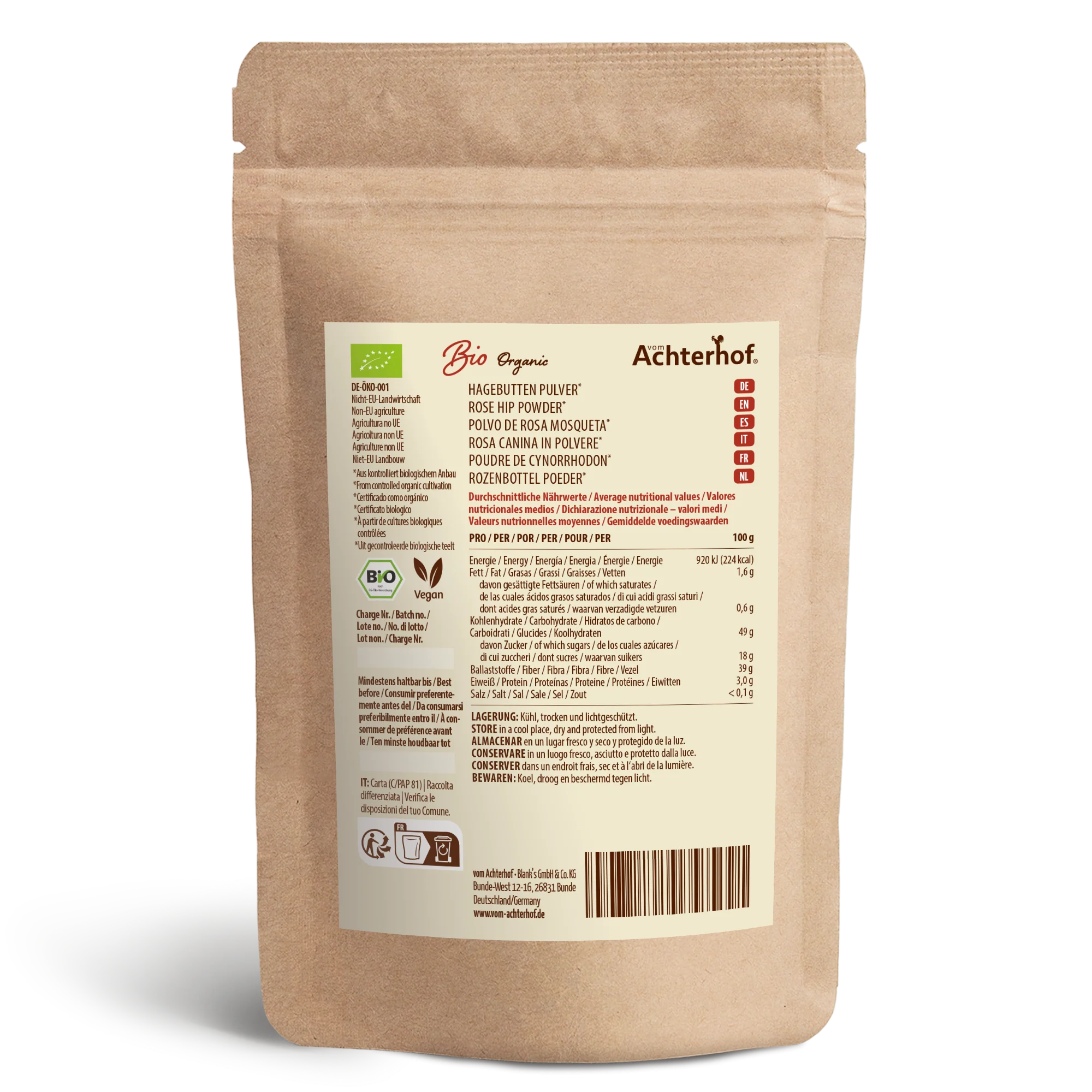 Bio Hagebutten Pulver (500g) - Image 9