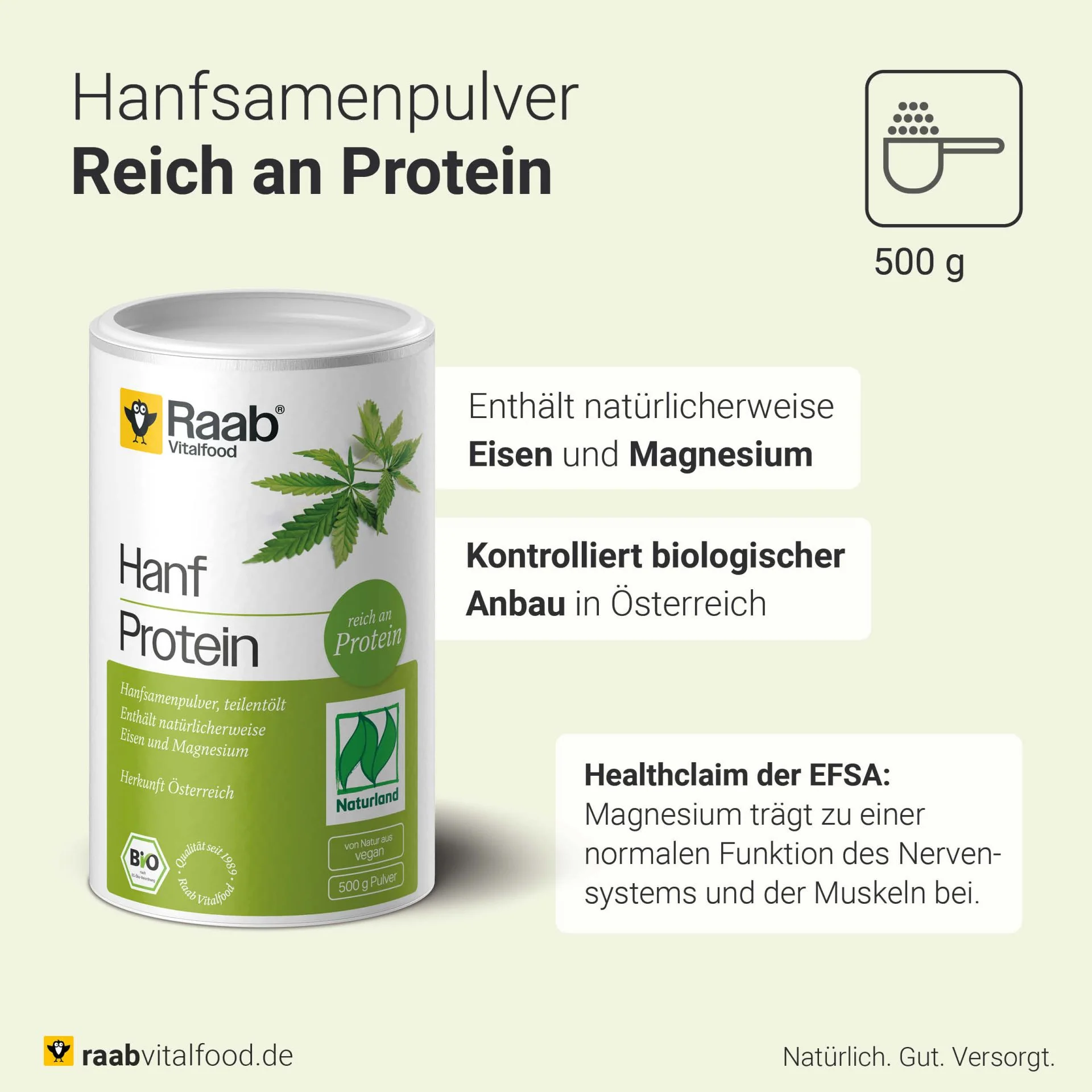 Hemp Protein Powder Bio (500g) - Image 3