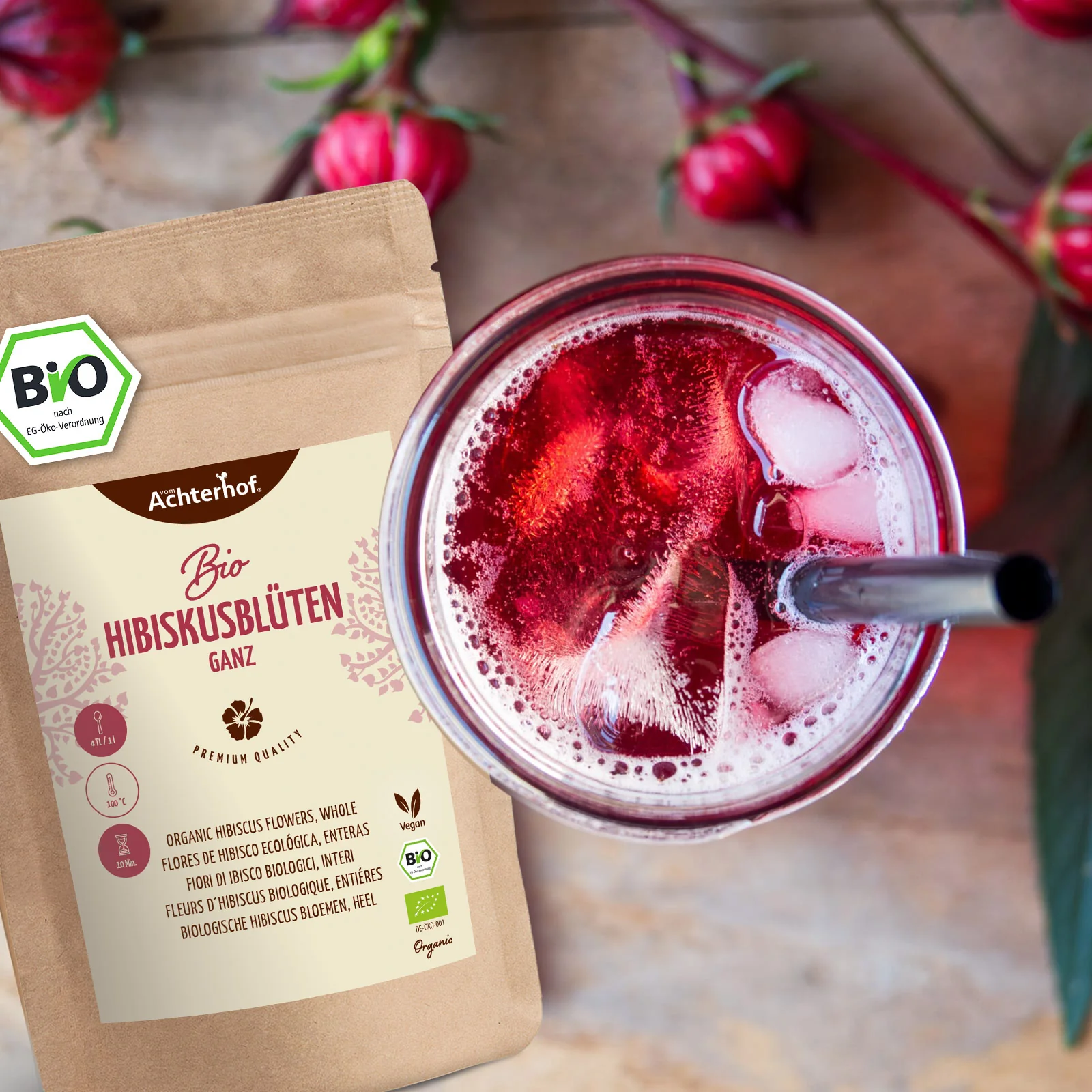 Hibiskusblüten ganz Bio (250g) - Image 6