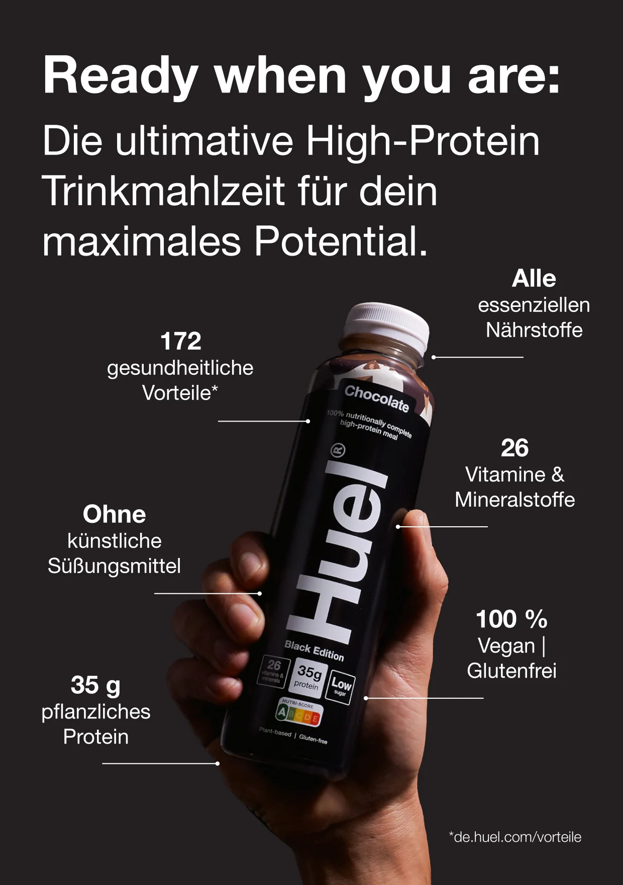 Huel Black Edition Trinkmahlzeit (500ml) - Image 2