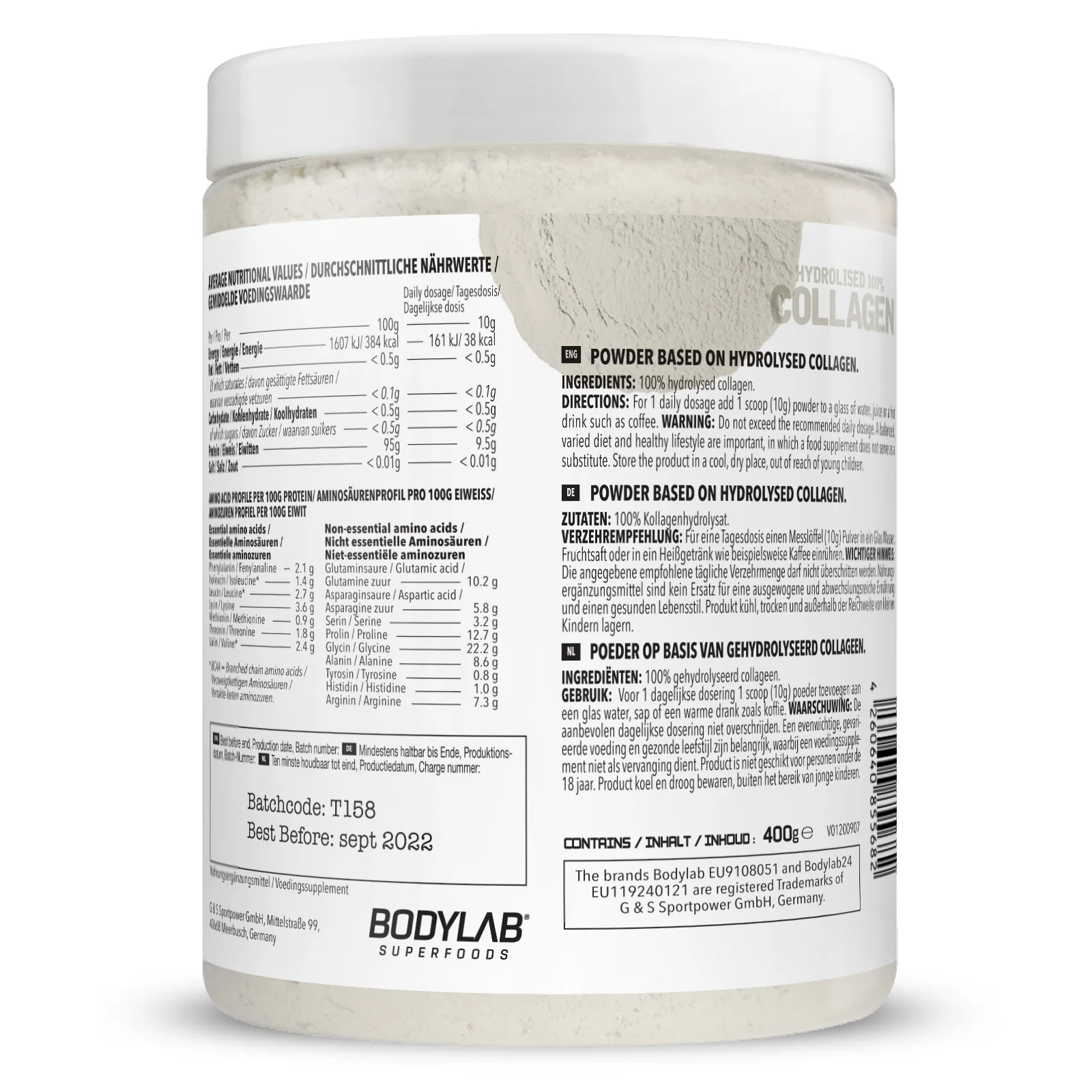 Hydrolised Collagen (400g) - Image 2