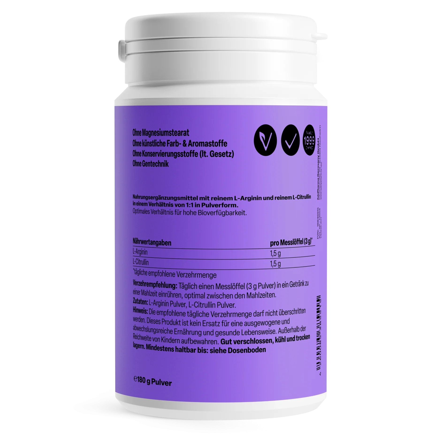 L-Arginin Mono Powder (180g) - Image 2