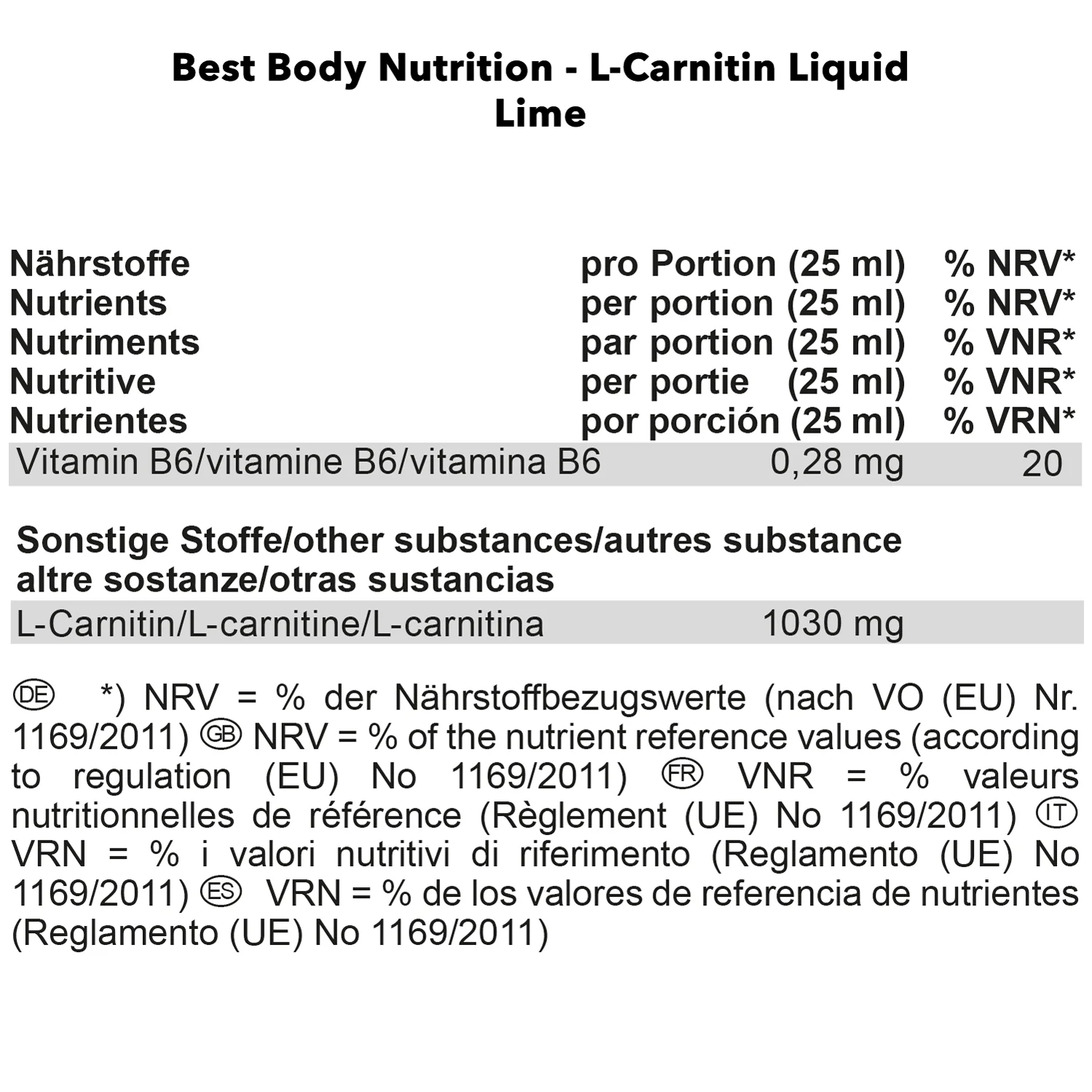 L-Carnitin Liquid (1000ml) - Image 3
