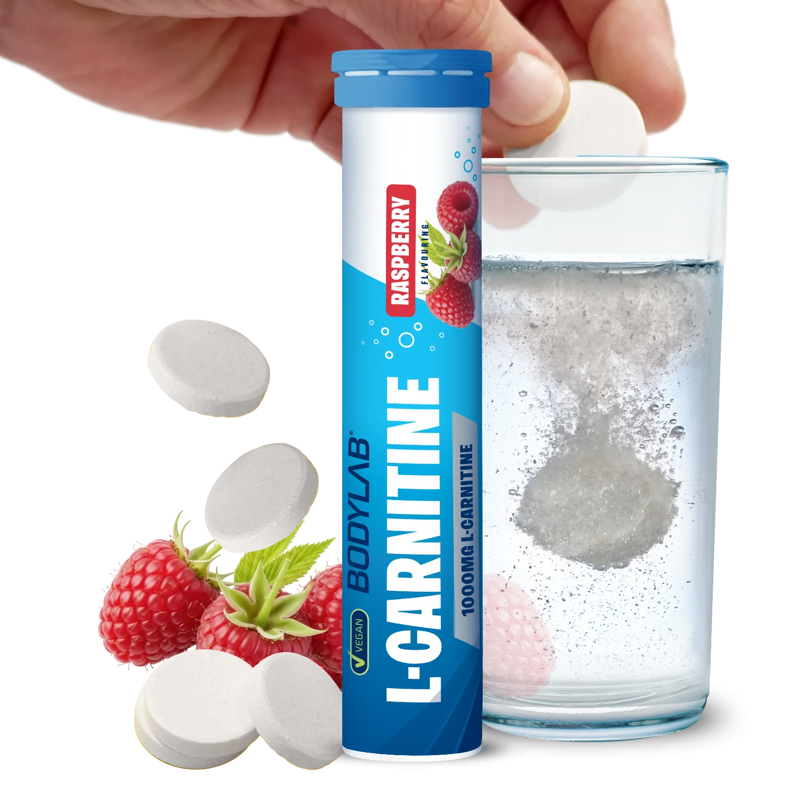 L-Carnitine - 6x 20 bruistabletten - Raspberry Flavouring - Image 3