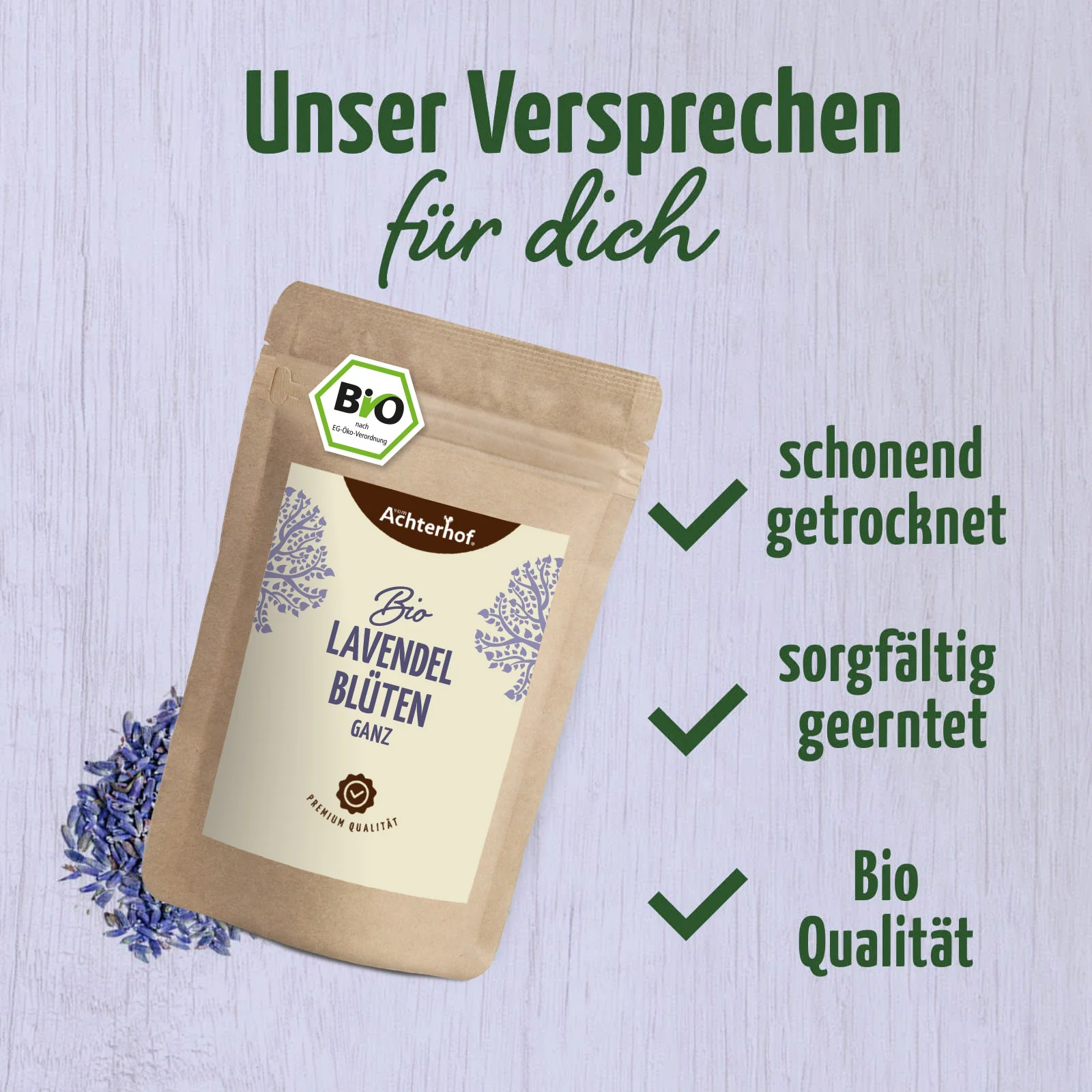 Lavendelblüten ganz Bio (500g) - Image 3