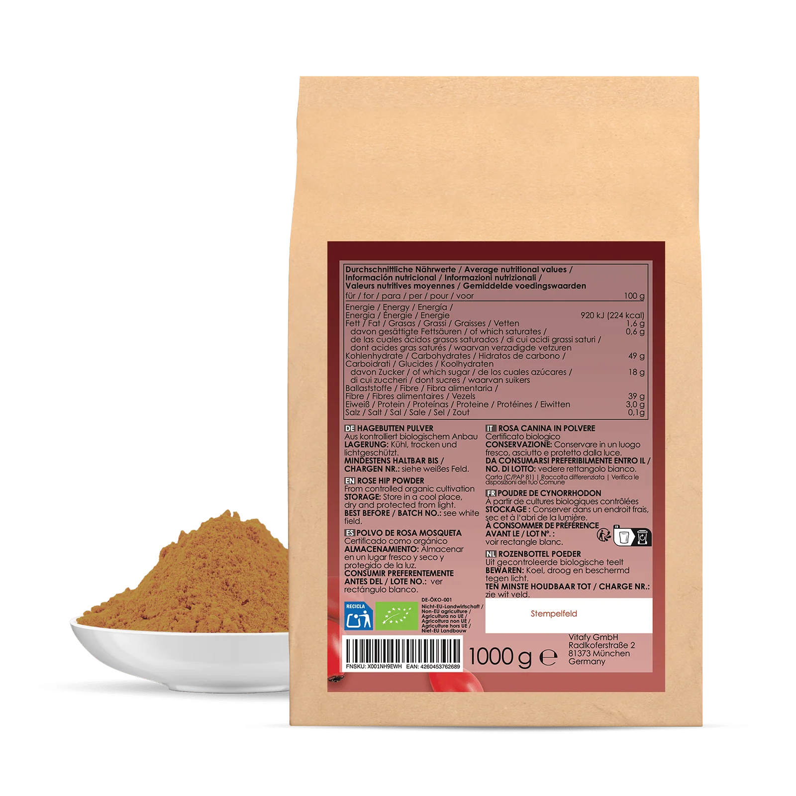 Doppelpack: Hagebuttenpulver bio (2x1000g) - Image 2
